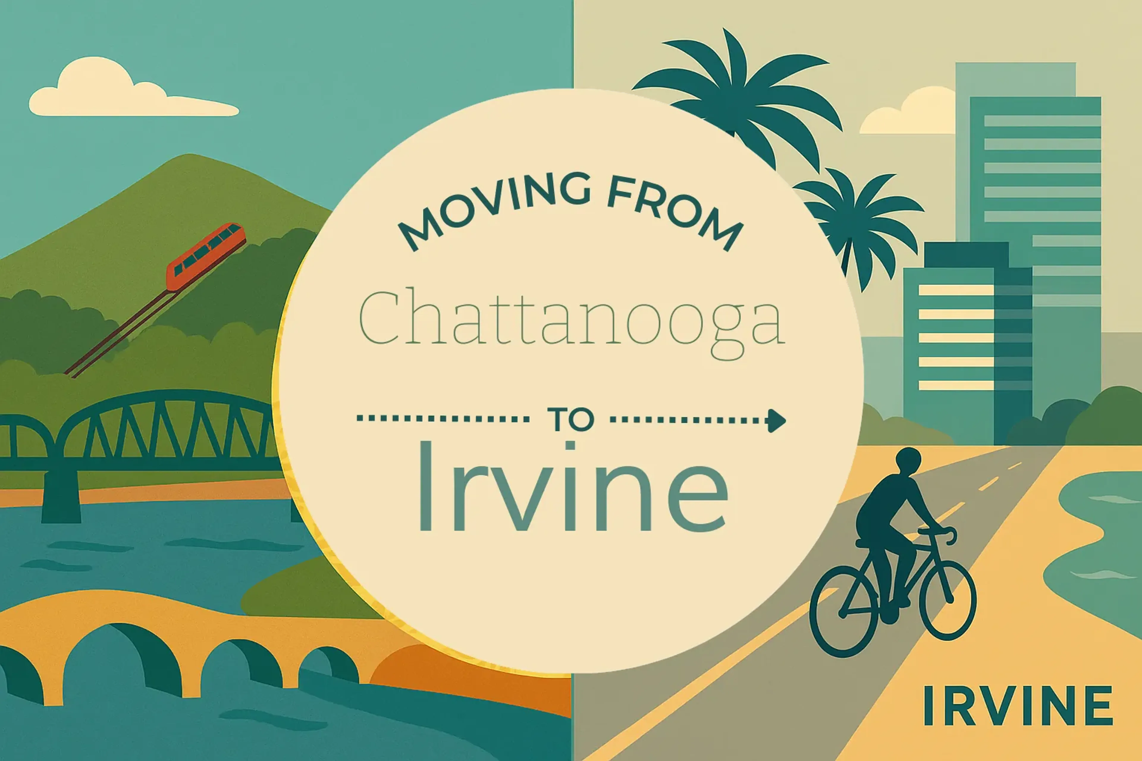 Side-by-side comparison of Chattanooga to Irvine moving companies
