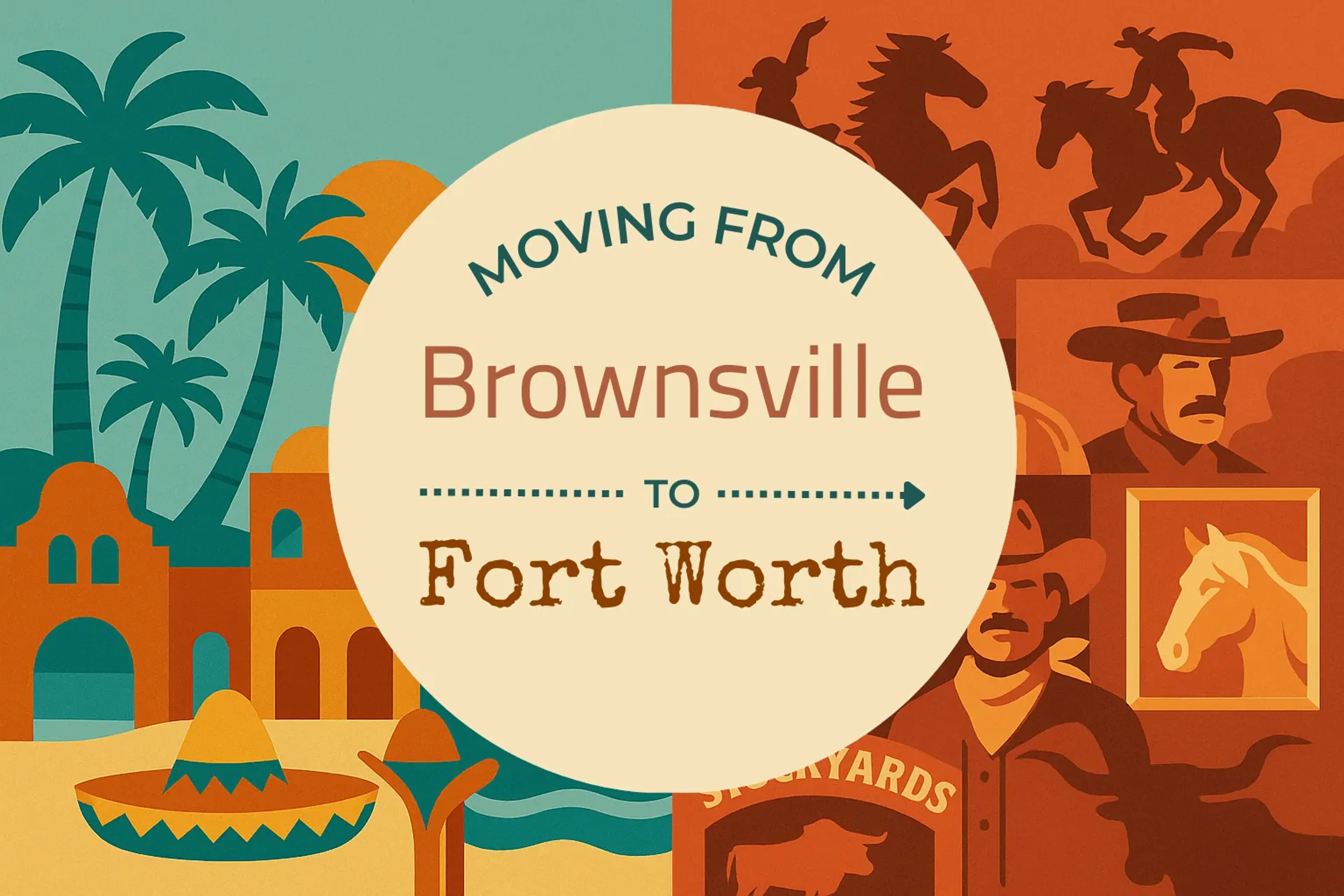 Side-by-side comparison of Brownsville to Fort Worth moving companies
