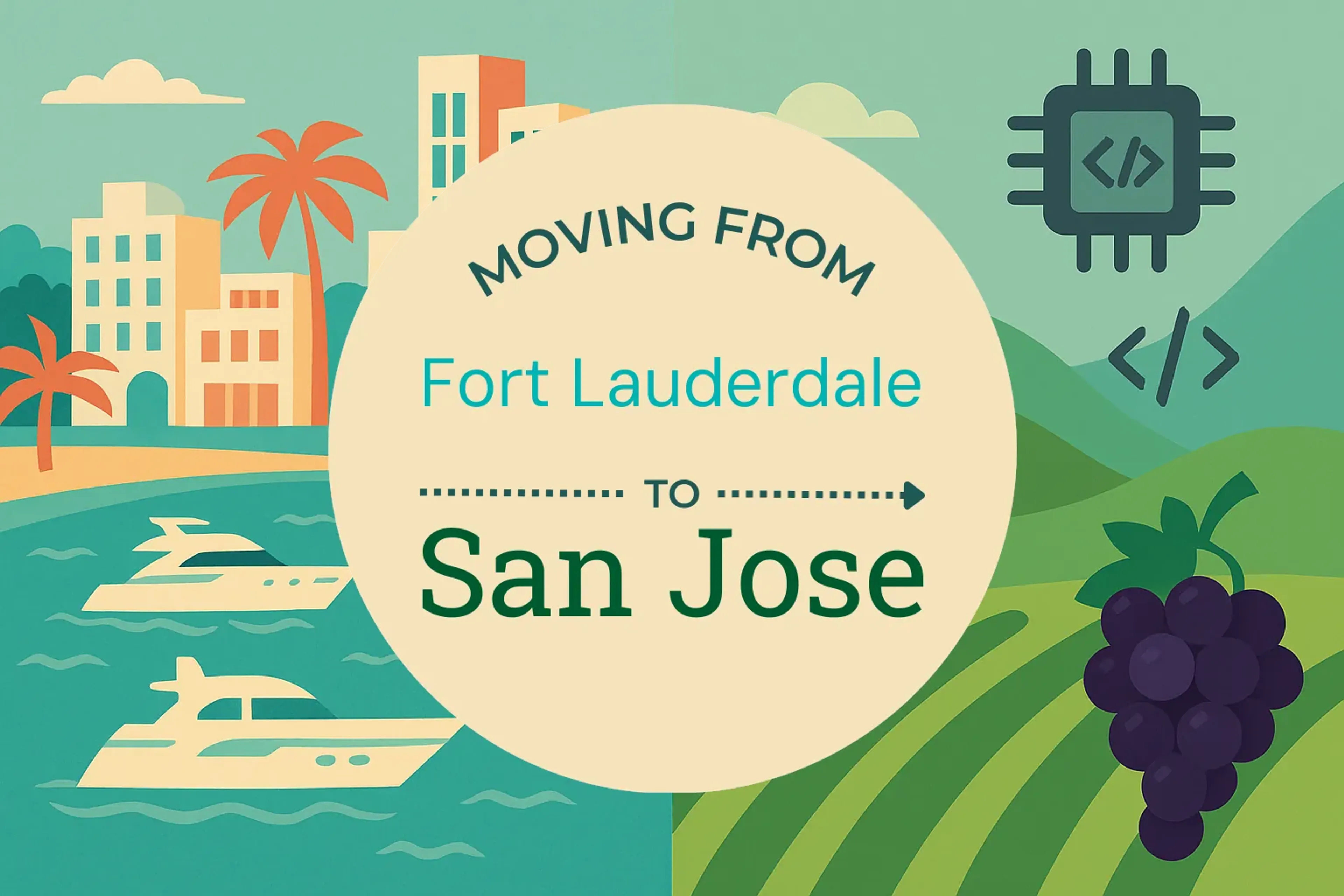 Side-by-side comparison of Fort Lauderdale to San Jose moving companies