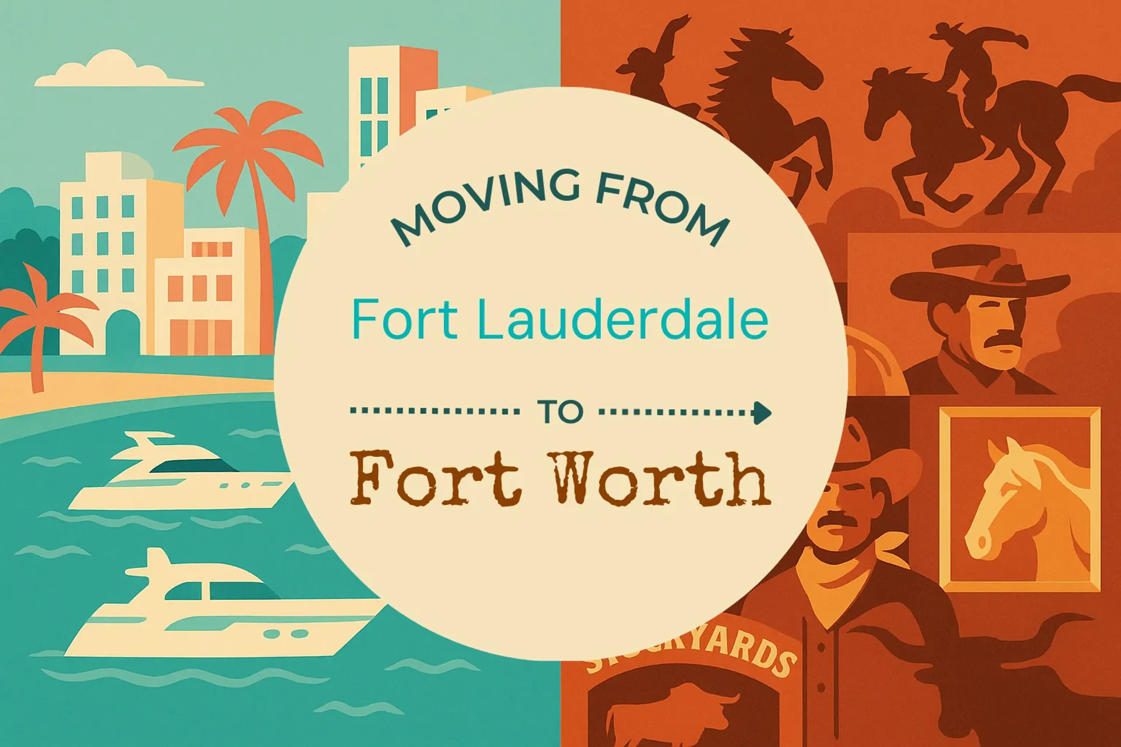 Side-by-side comparison of Fort Lauderdale to Fort Worth moving companies