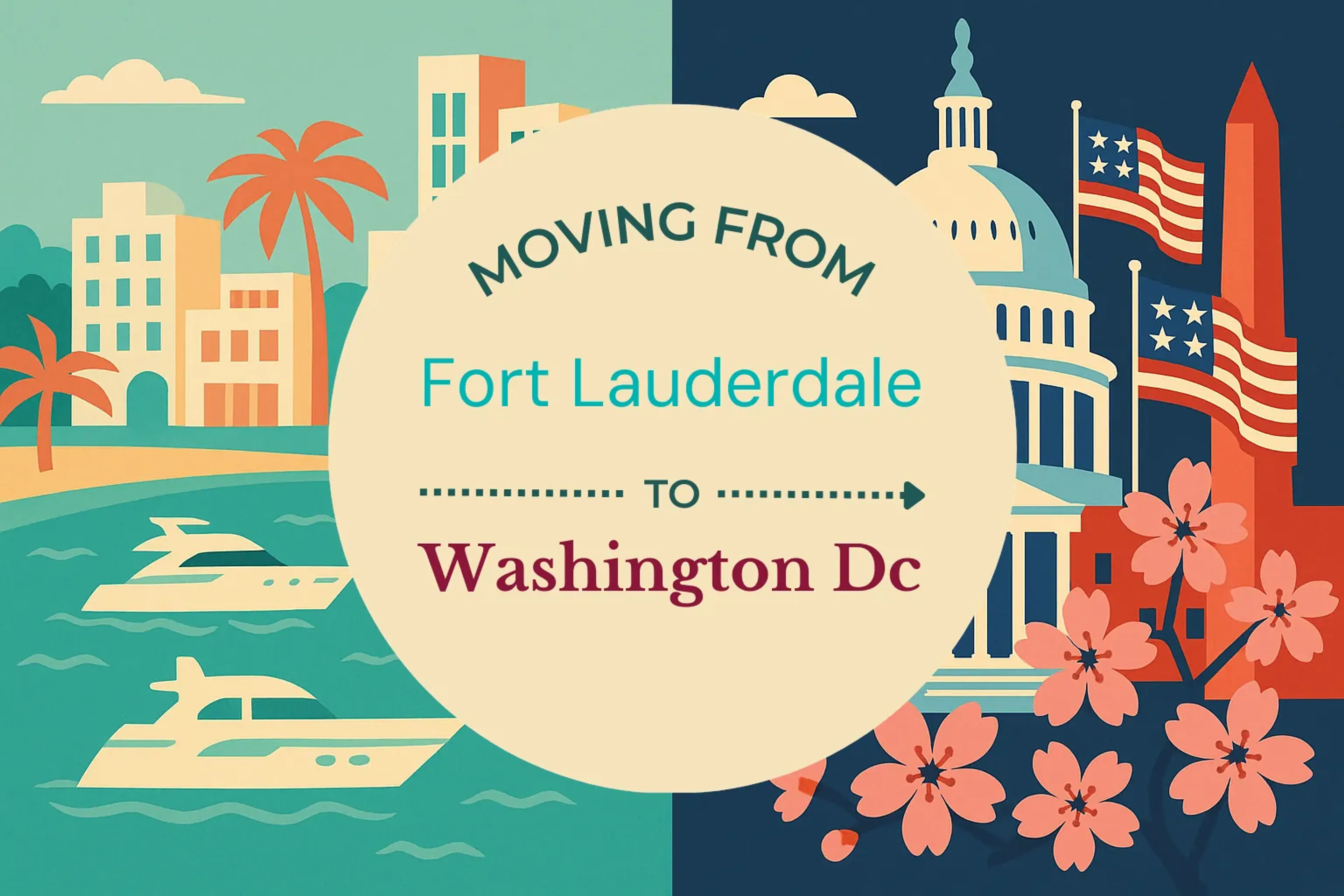 Side-by-side comparison of Fort Lauderdale to Washington DC moving companies