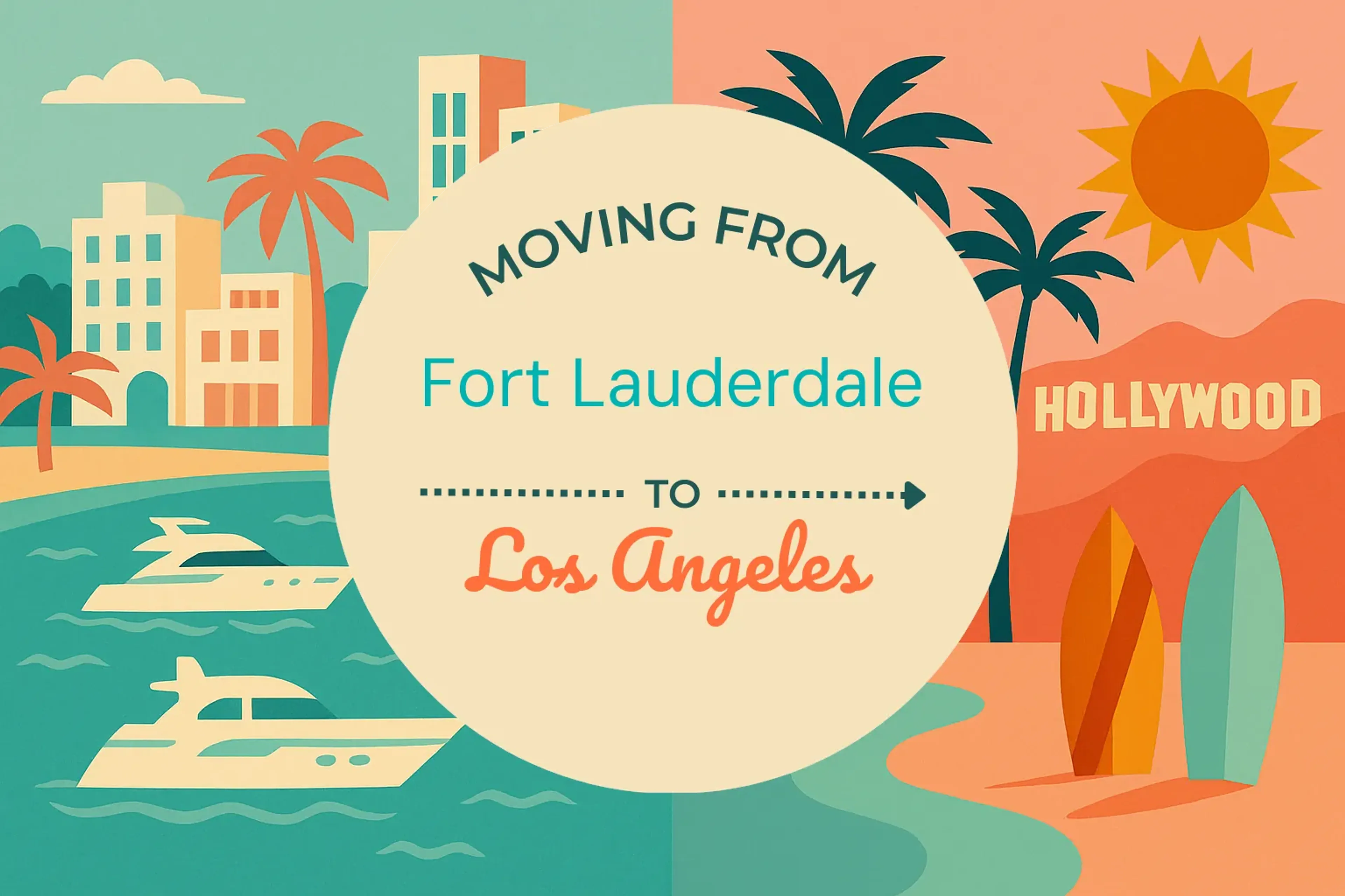 Side-by-side comparison of Fort Lauderdale to Los Angeles moving companies