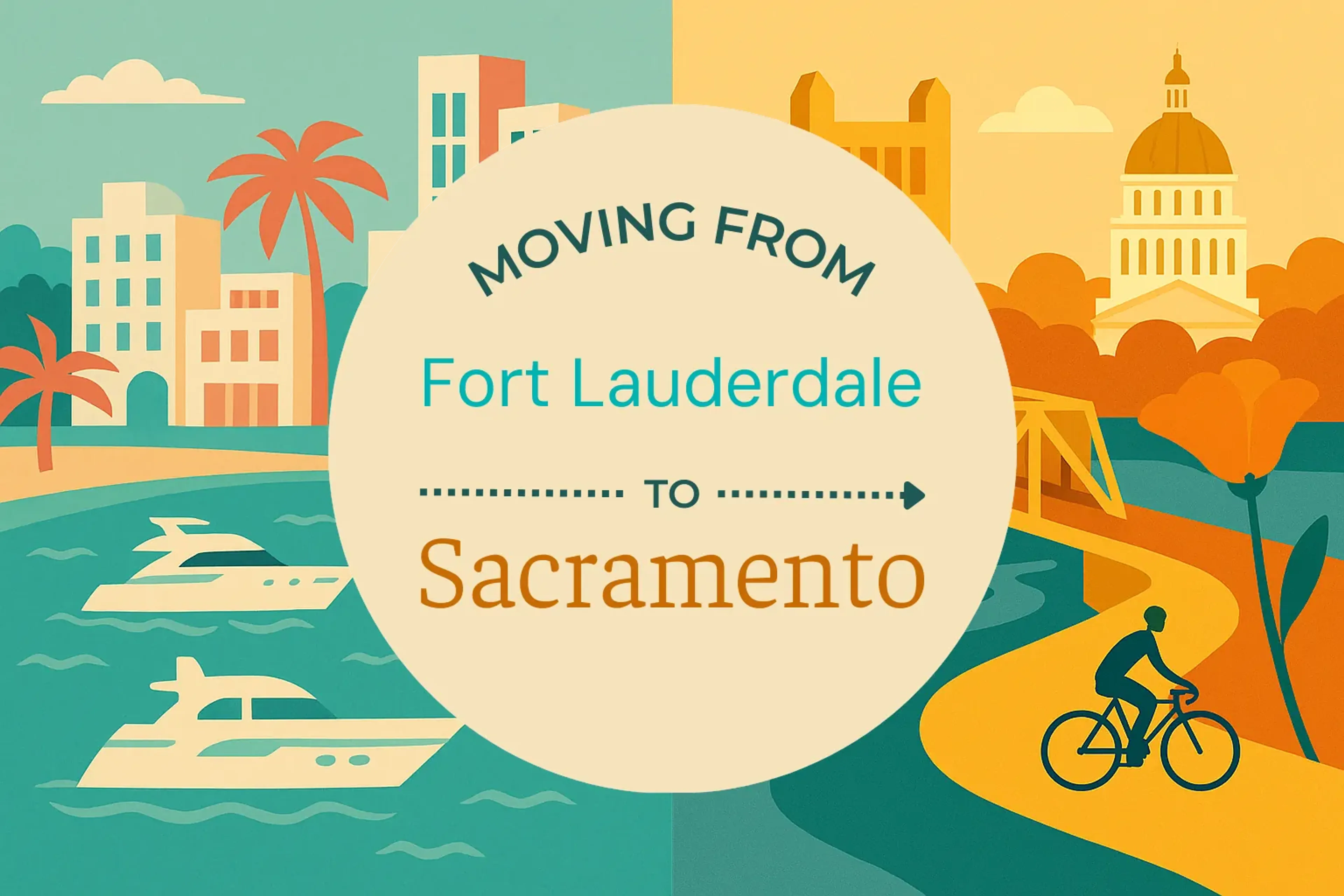 Side-by-side comparison of Fort Lauderdale to Sacramento moving companies