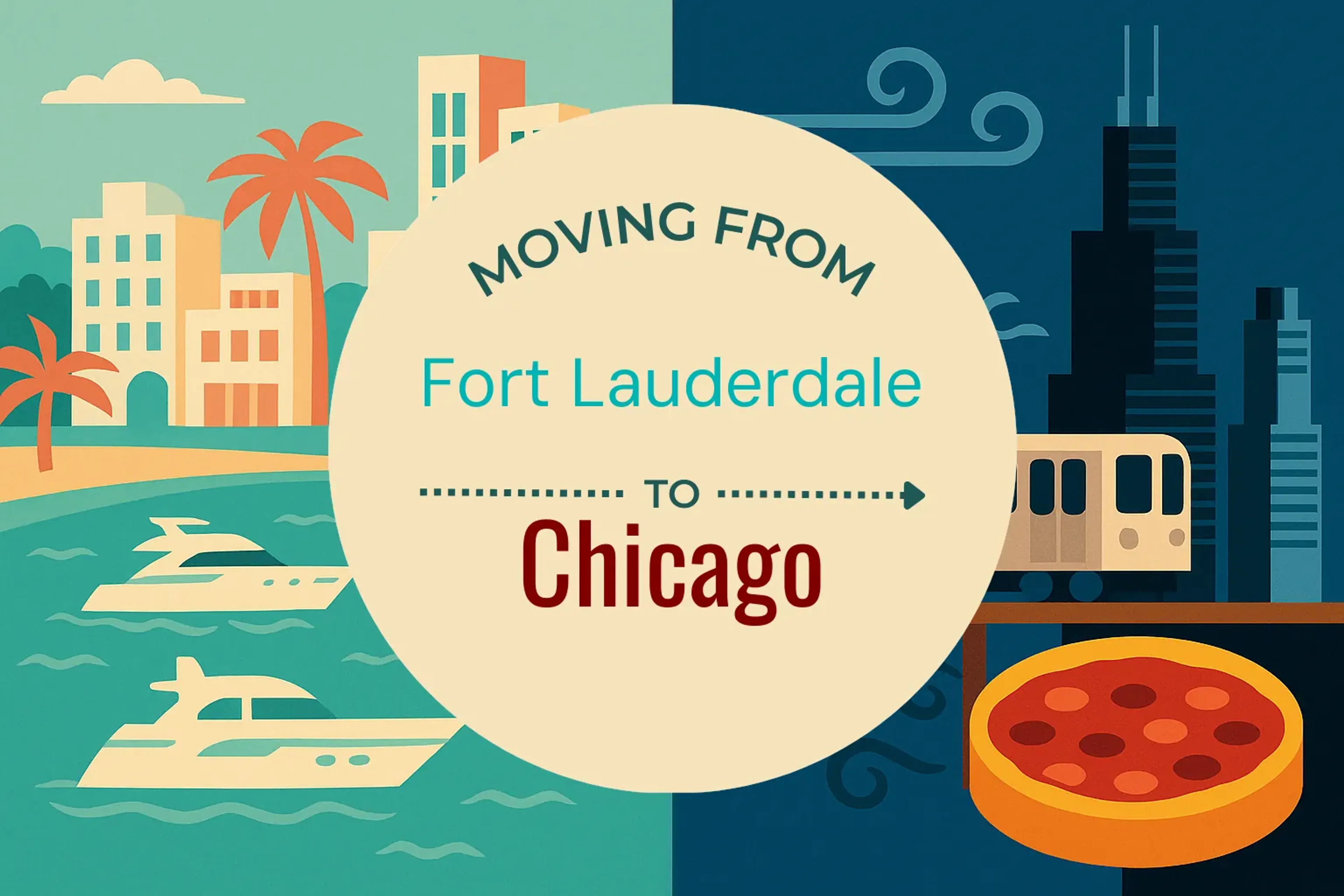 Side-by-side comparison of Fort Lauderdale to Chicago moving companies