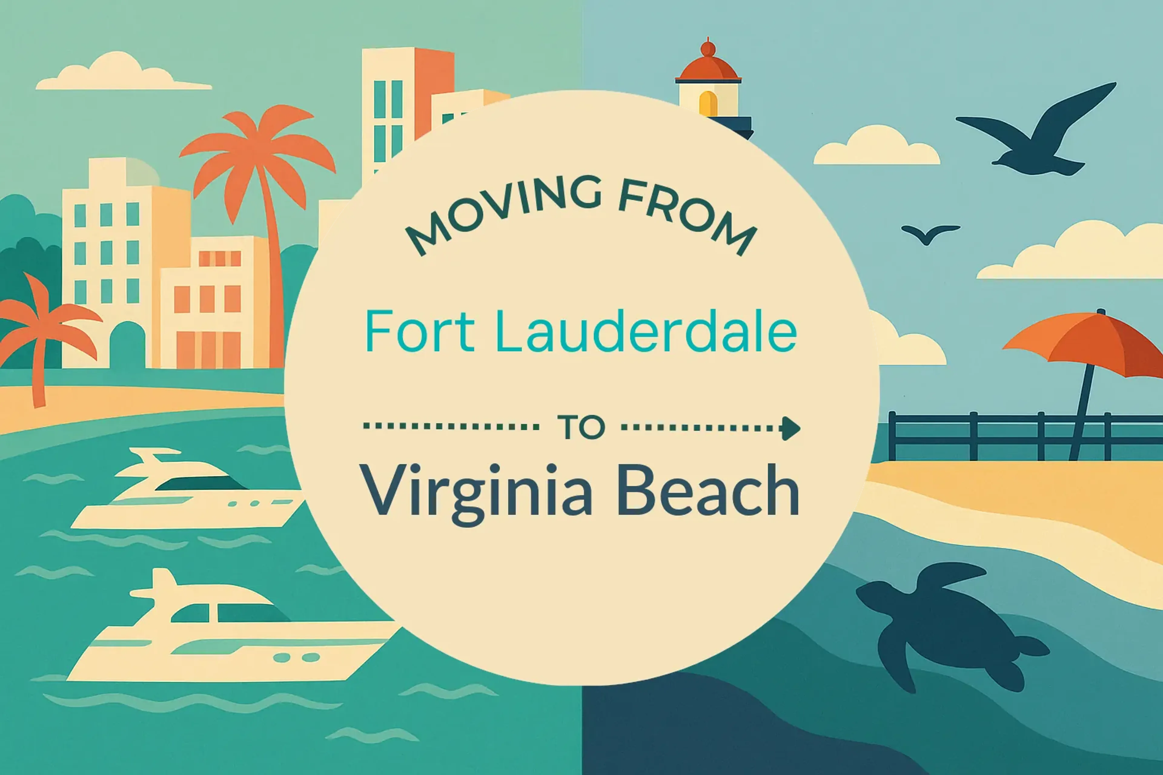 Side-by-side comparison of Fort Lauderdale to Virginia Beach moving companies