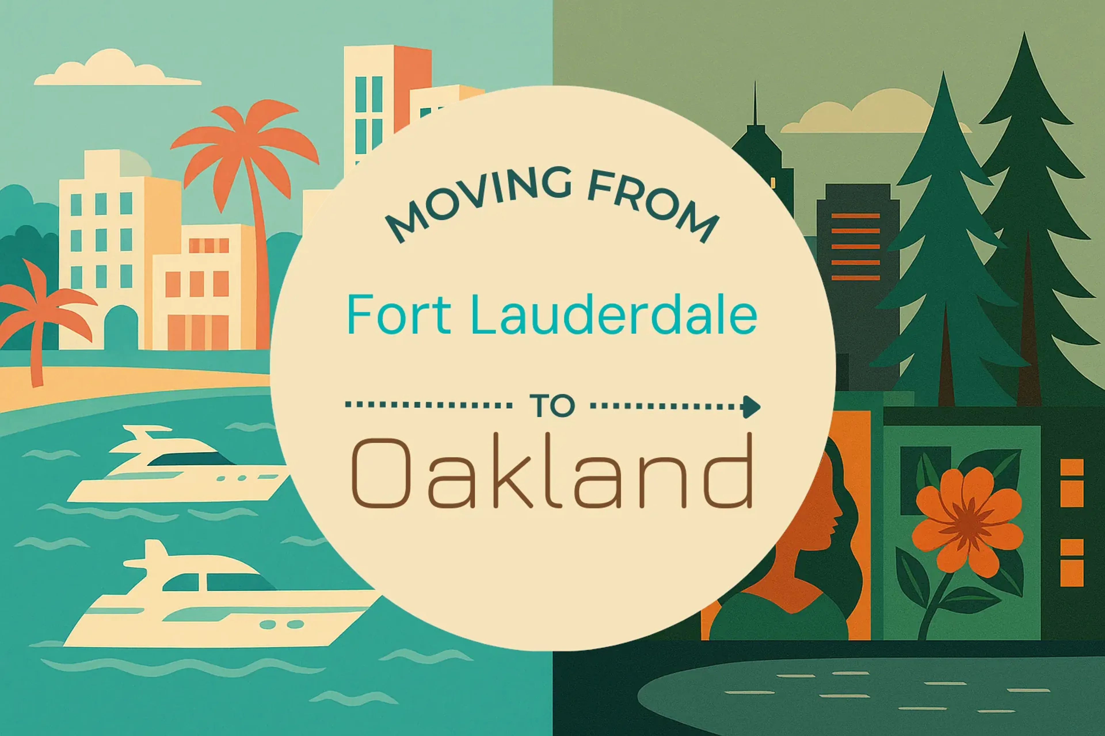 Side-by-side comparison of Fort Lauderdale to Oakland moving companies