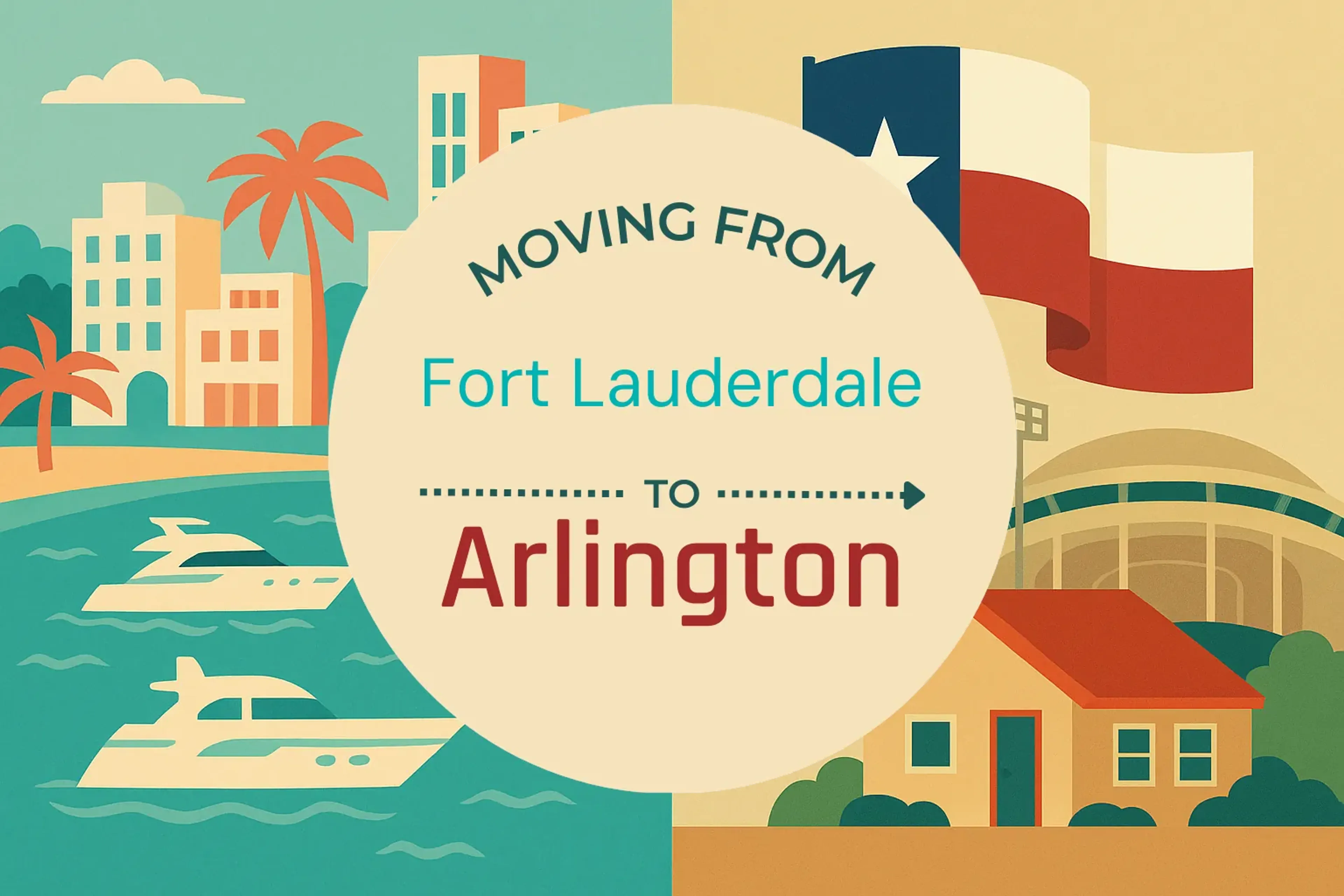 Side-by-side comparison of Fort Lauderdale to Arlington moving companies
