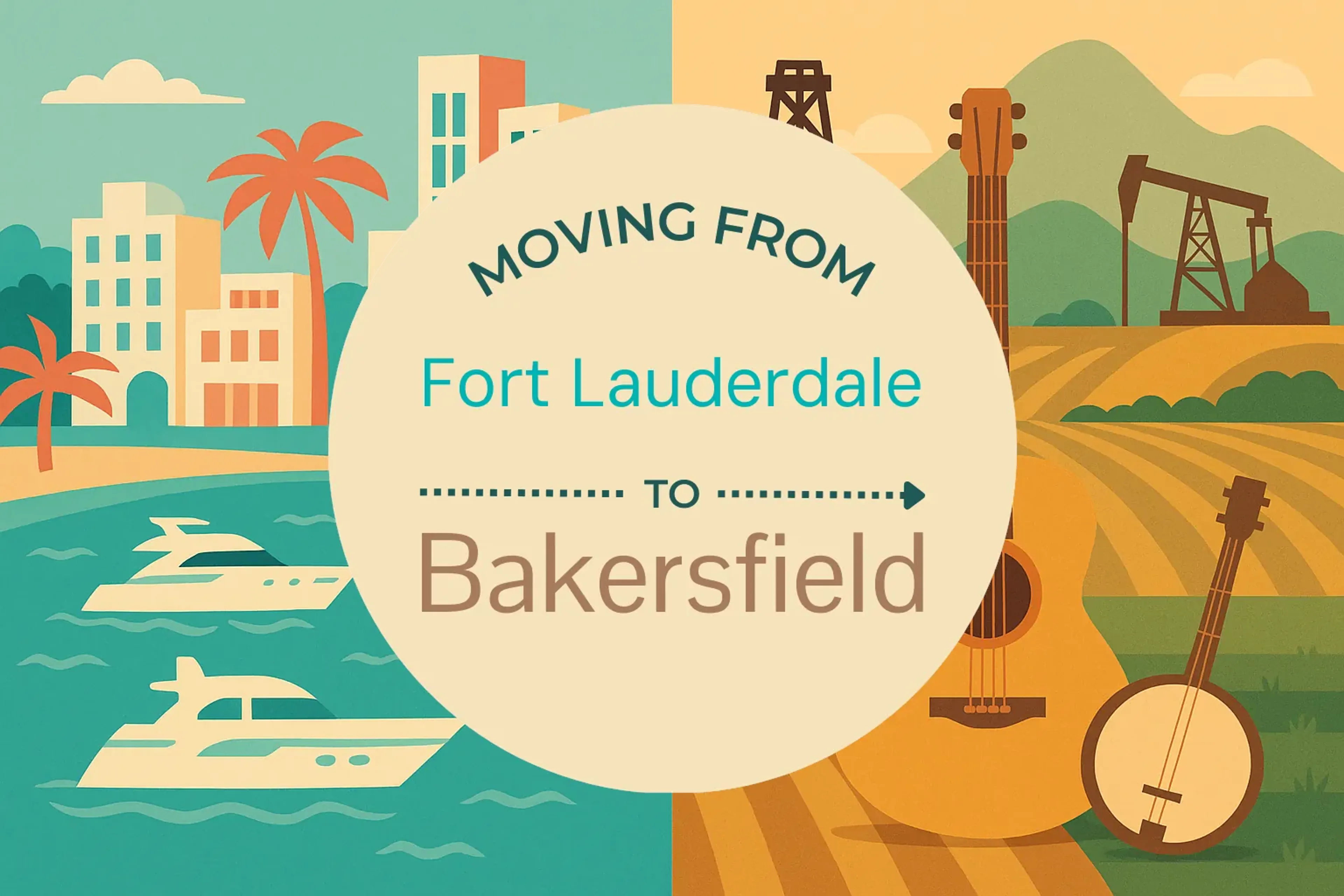 Side-by-side comparison of Fort Lauderdale to Bakersfield moving companies