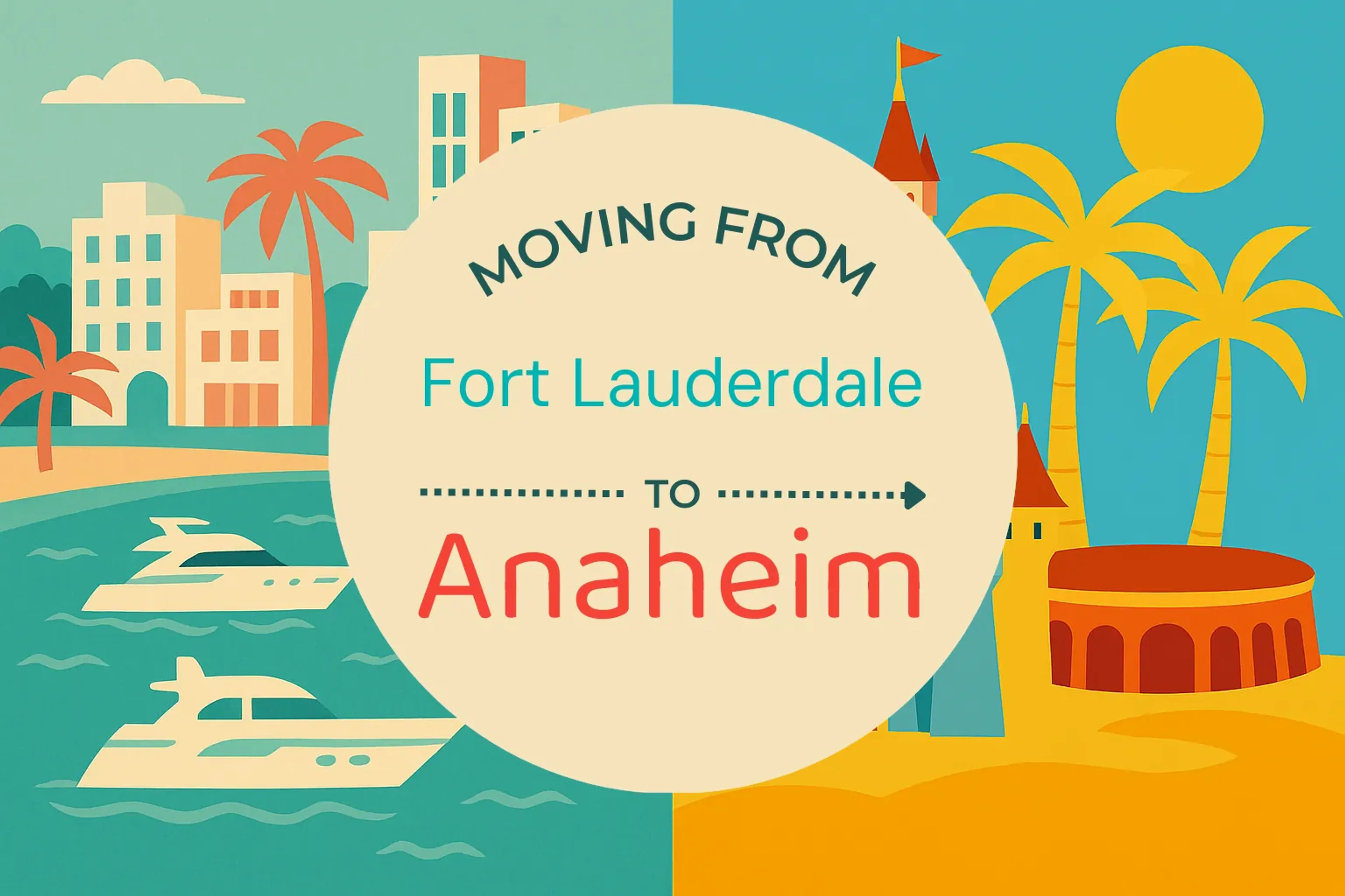 Side-by-side comparison of Fort Lauderdale to Anaheim moving companies