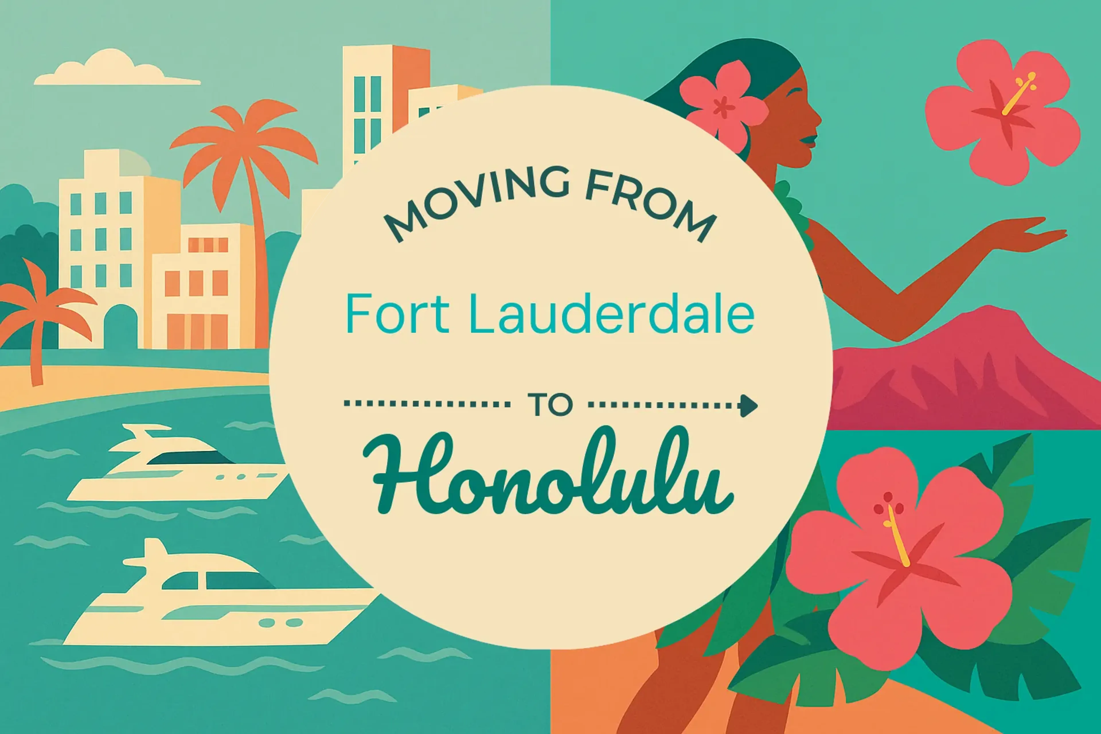 Side-by-side comparison of Fort Lauderdale to Honolulu moving companies