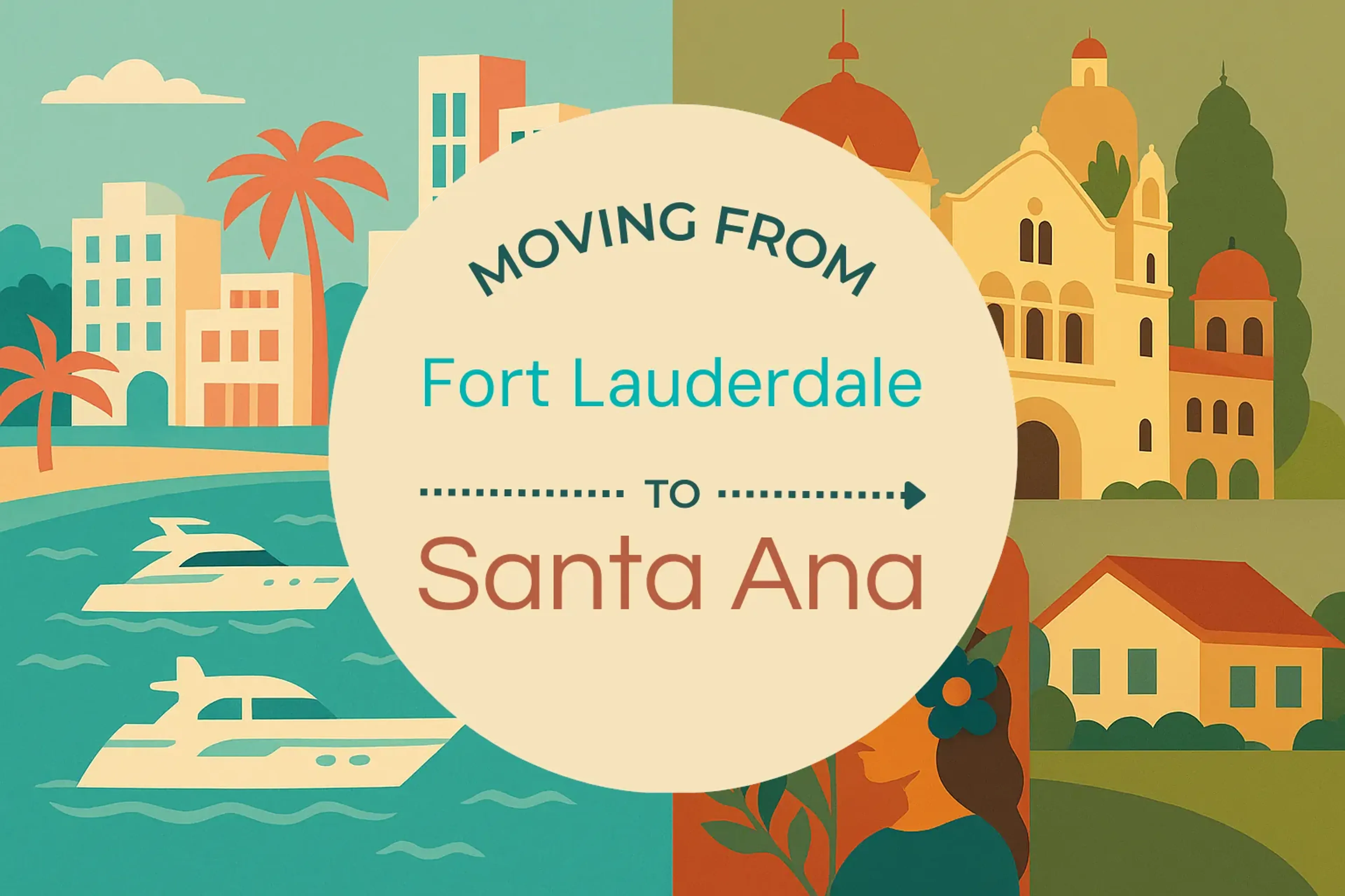 Side-by-side comparison of Fort Lauderdale to Santa Ana moving companies