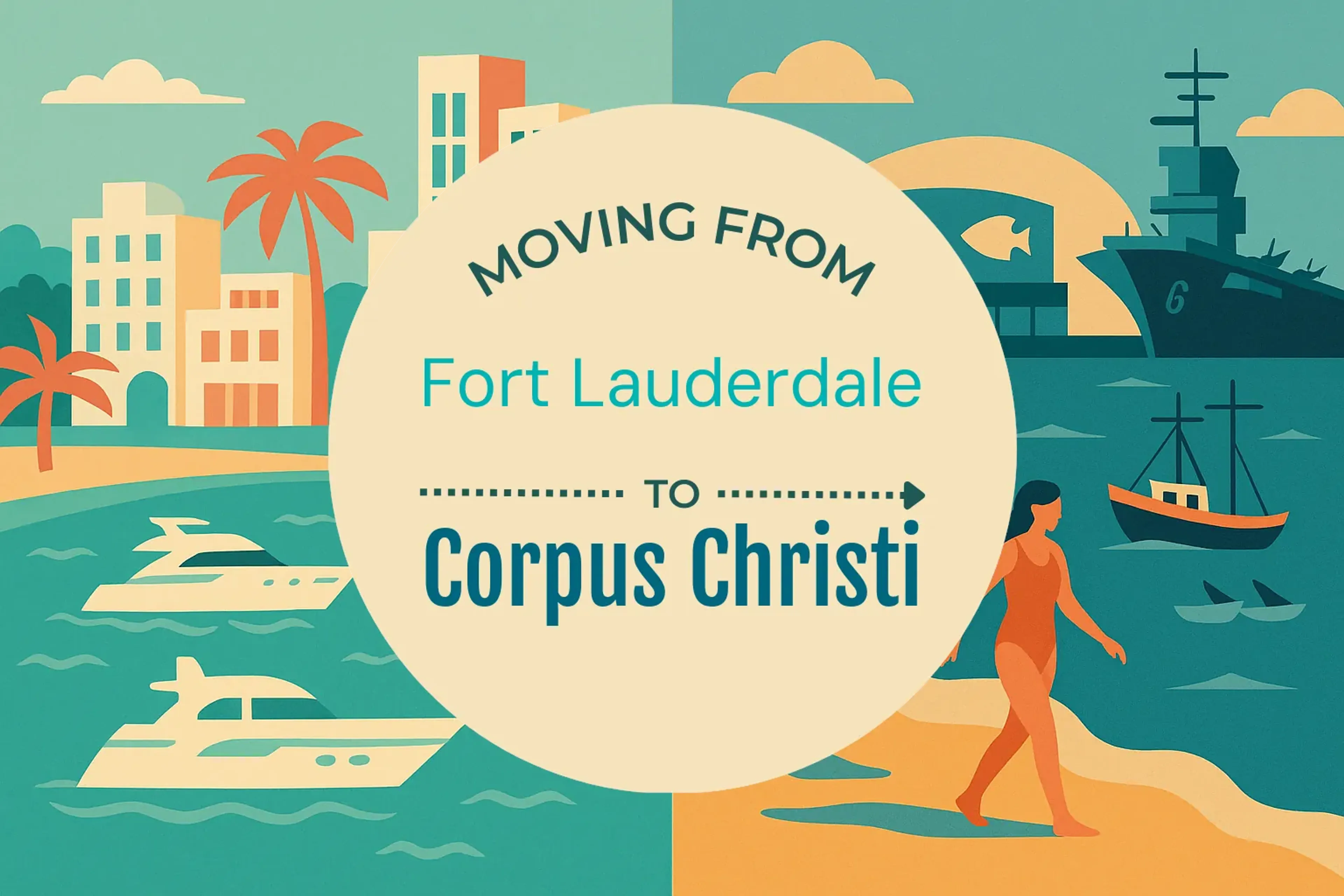 Side-by-side comparison of Fort Lauderdale to Corpus Christi moving companies