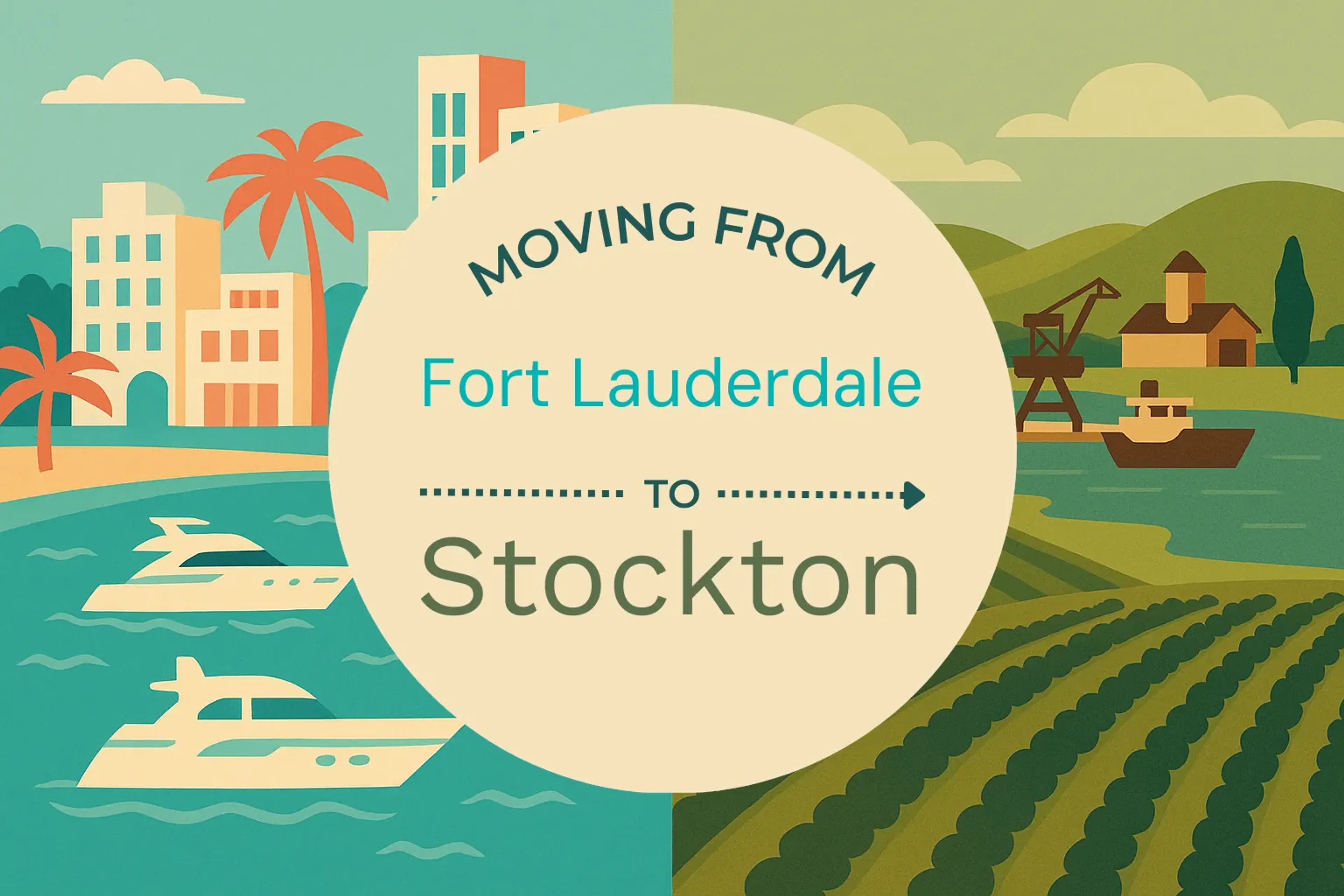 Side-by-side comparison of Fort Lauderdale to Stockton moving companies