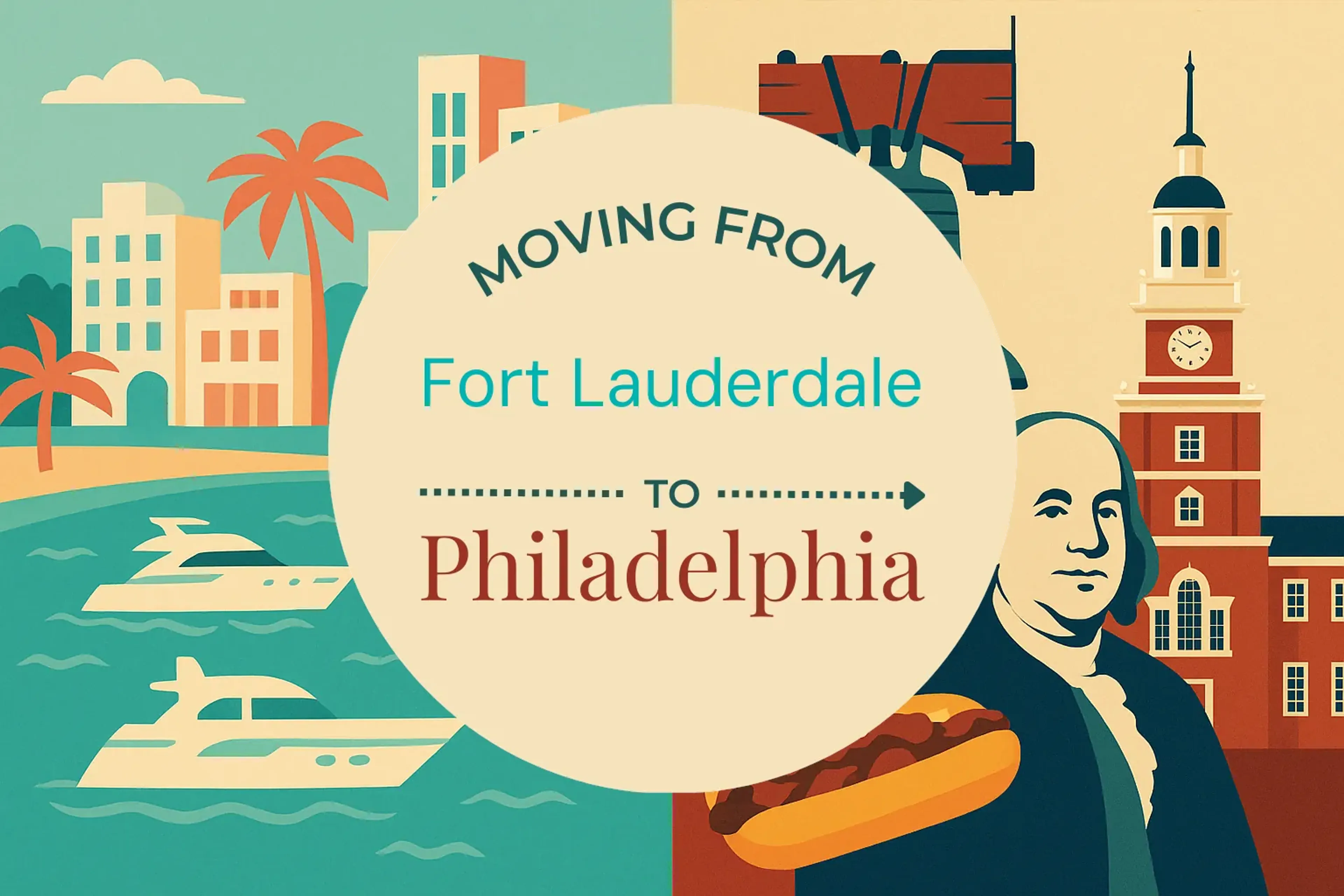 Side-by-side comparison of Fort Lauderdale to Philadelphia moving companies