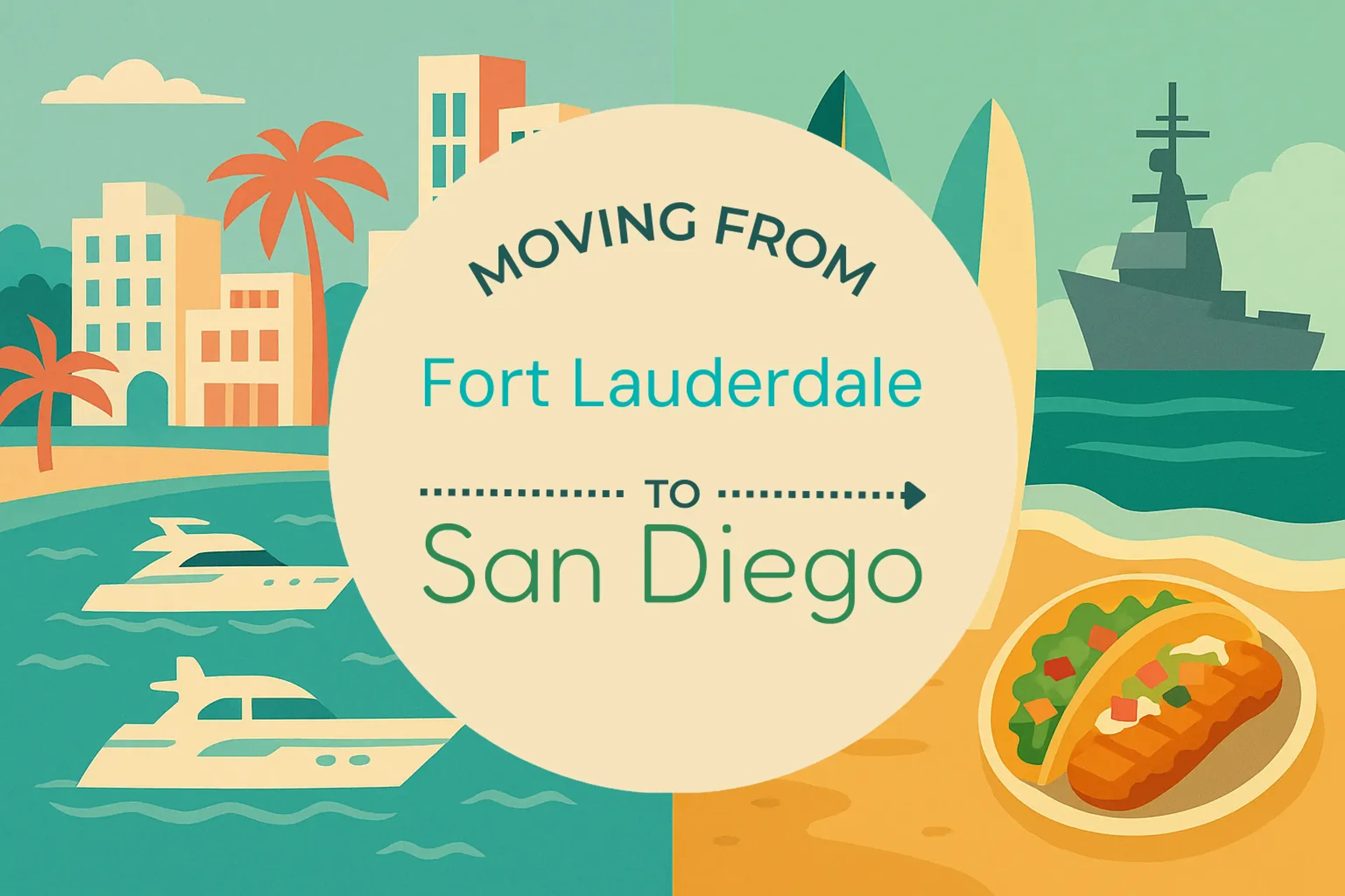 Side-by-side comparison of Fort Lauderdale to San Diego moving companies