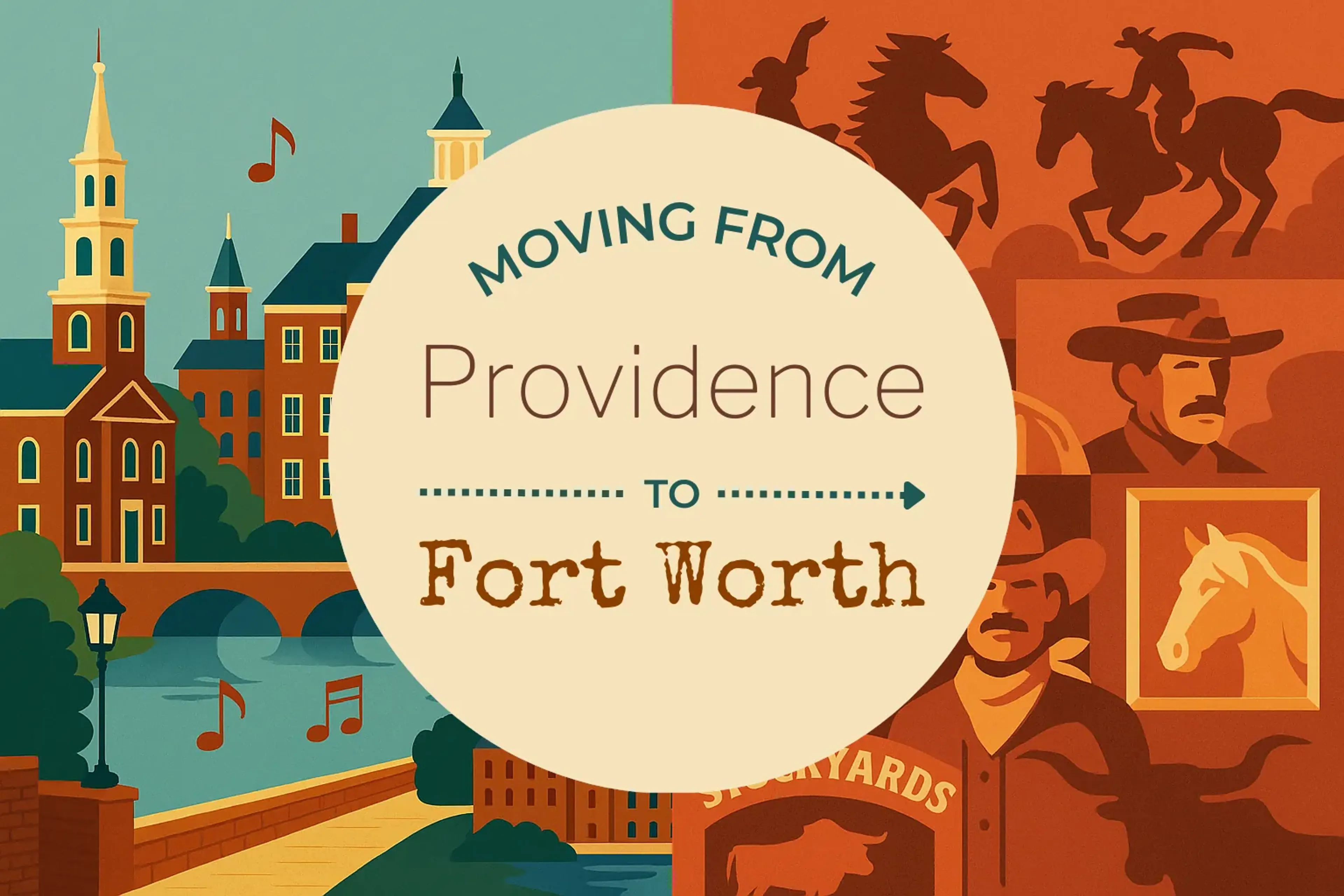 Side-by-side comparison of Providence to Fort Worth moving companies
