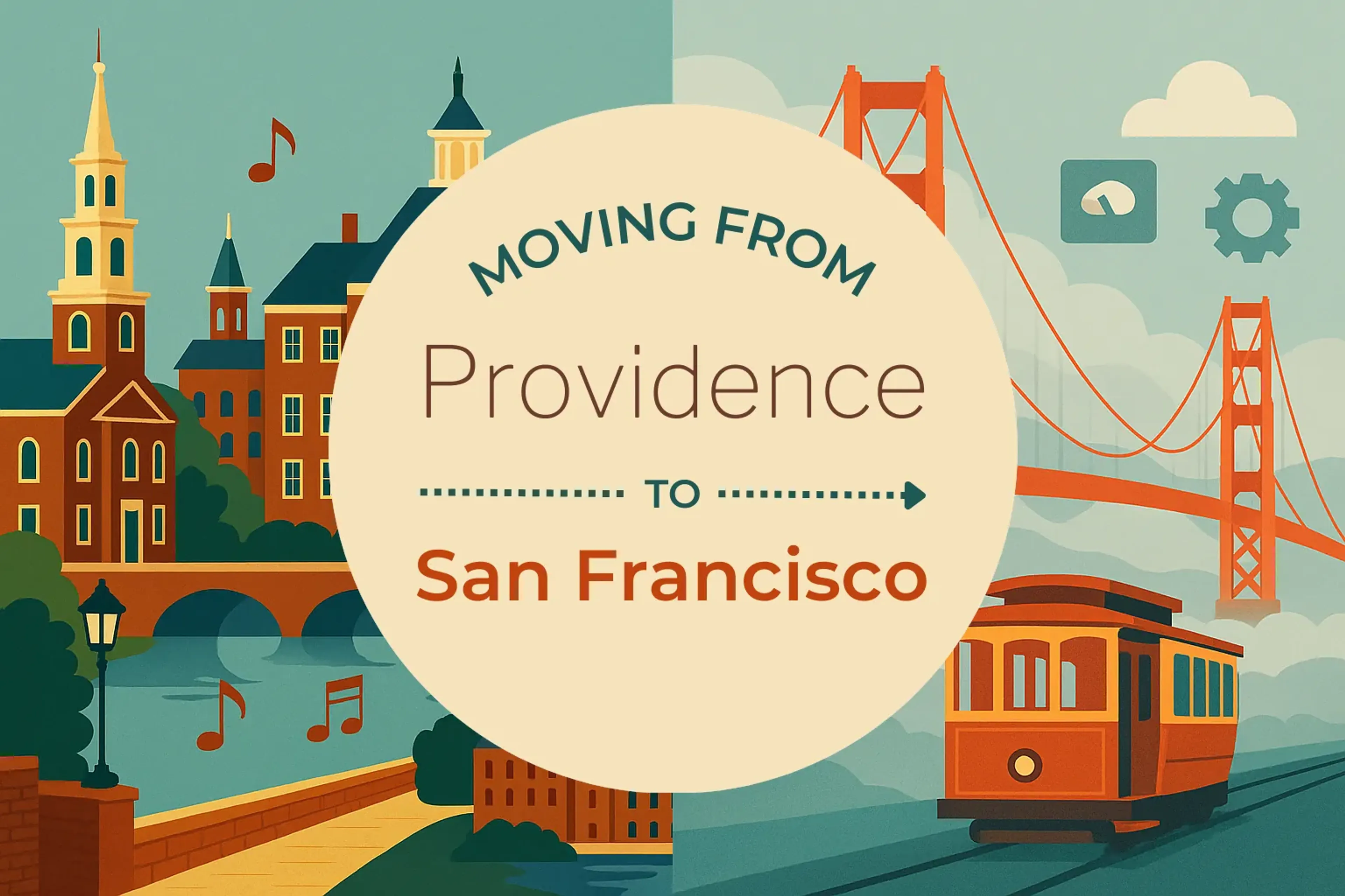 Side-by-side comparison of Providence to San Francisco moving companies