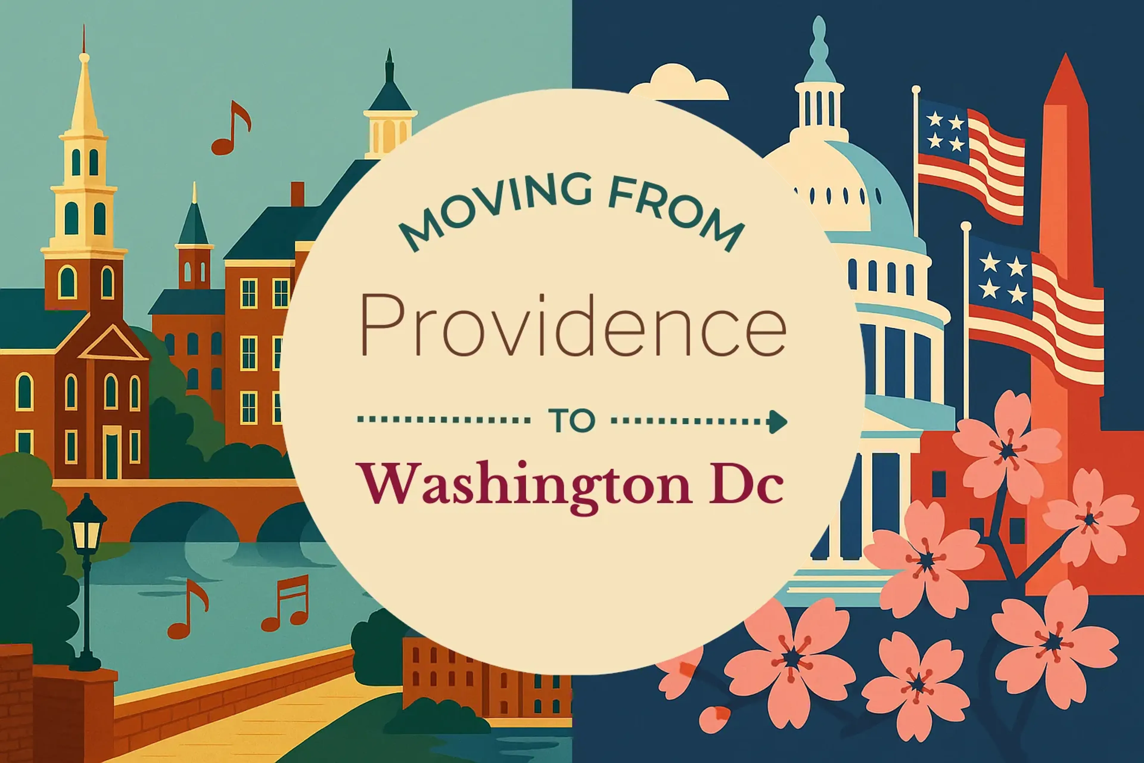 Side-by-side comparison of Providence to Washington DC moving companies