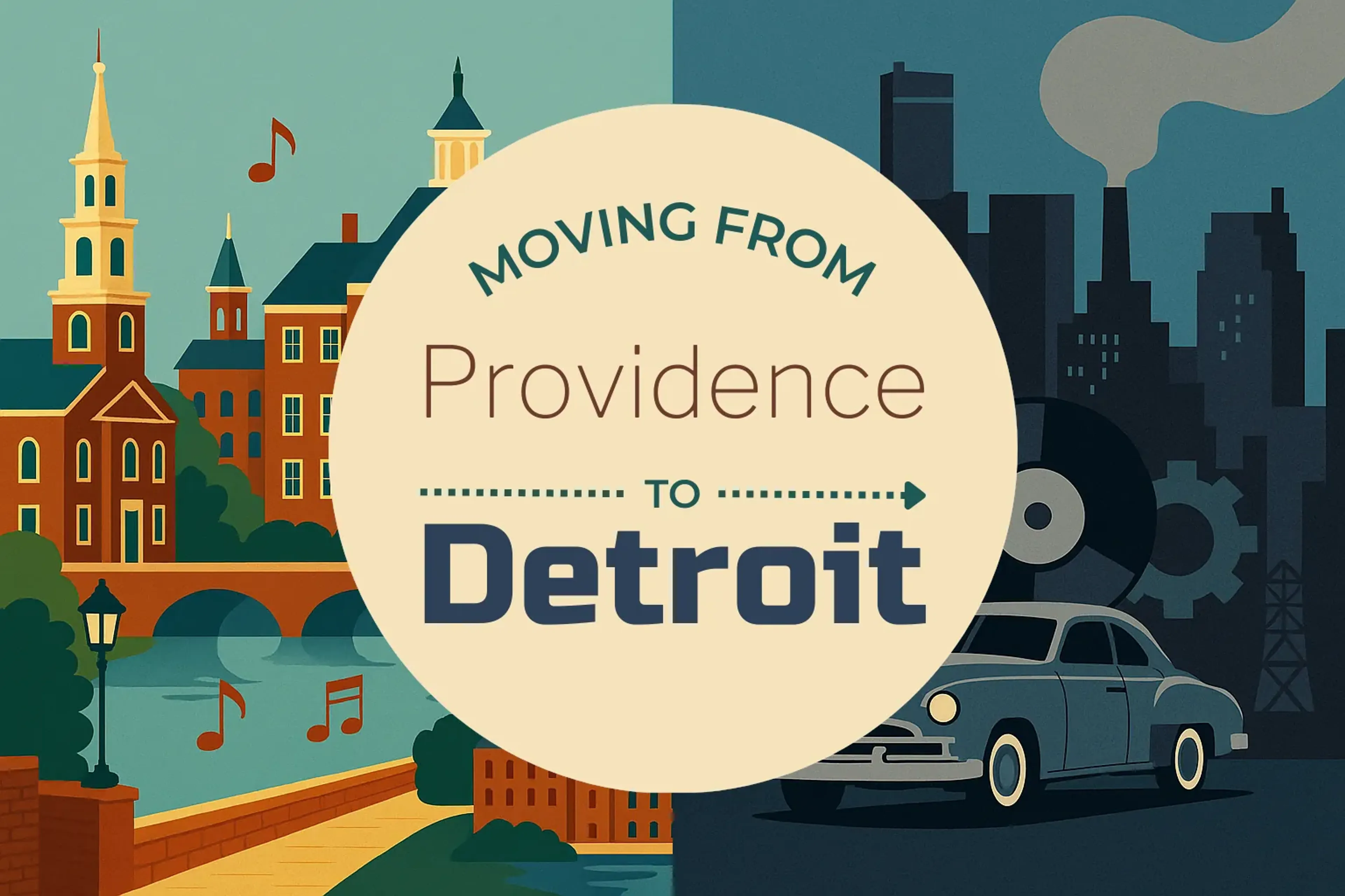 Side-by-side comparison of Providence to Detroit moving companies