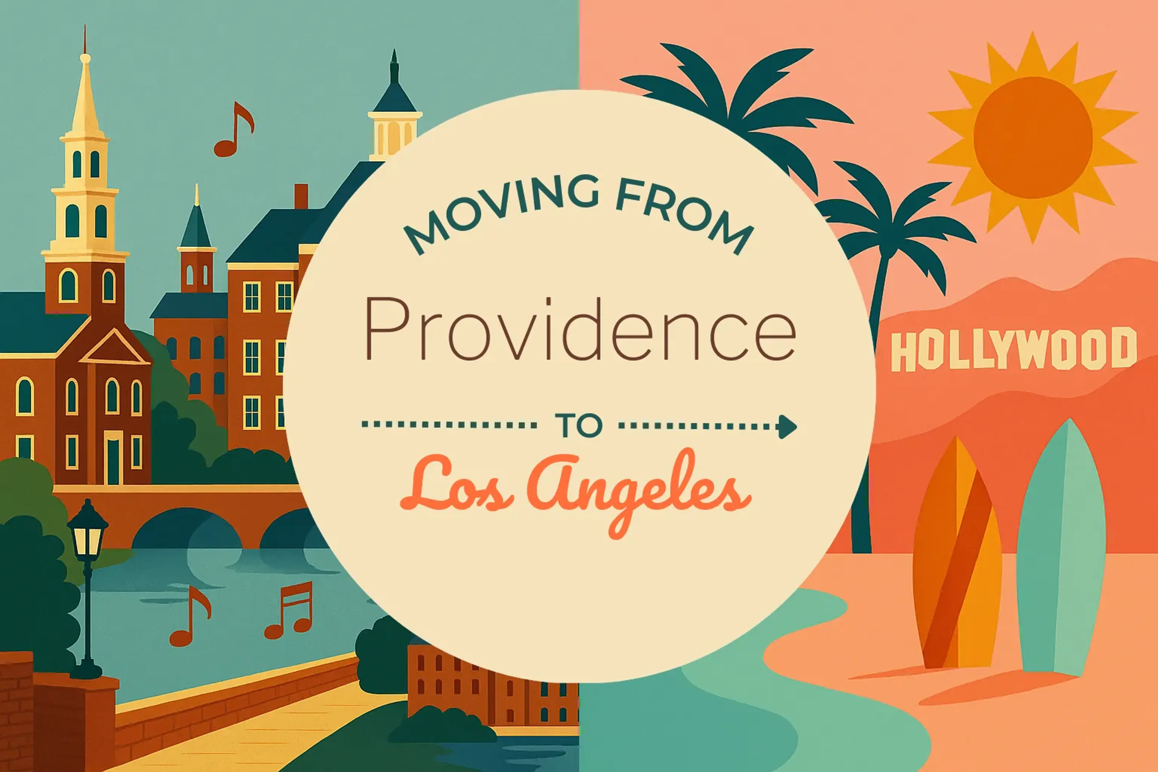 Side-by-side comparison of Providence to Los Angeles moving companies