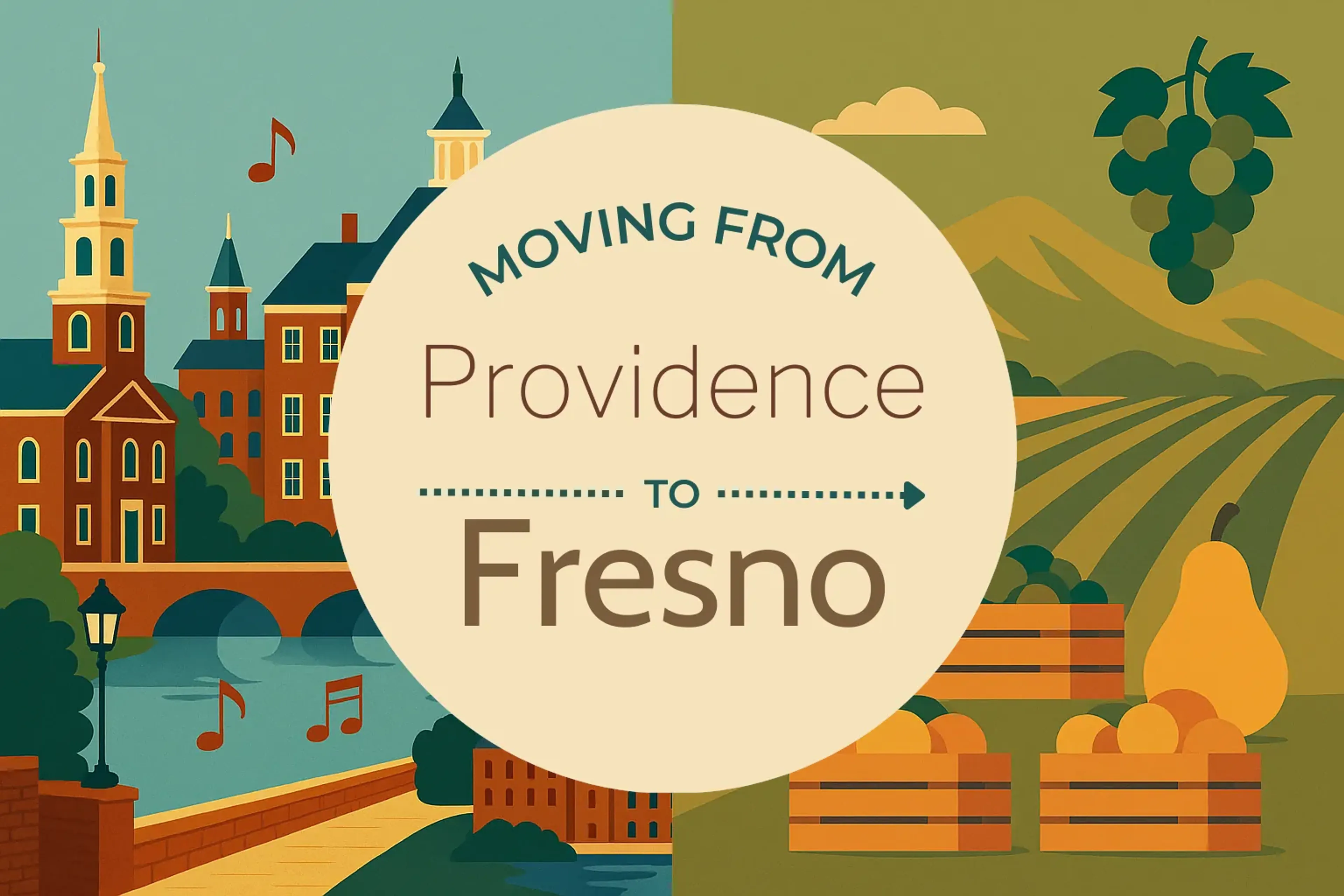 Side-by-side comparison of Providence to Fresno moving companies