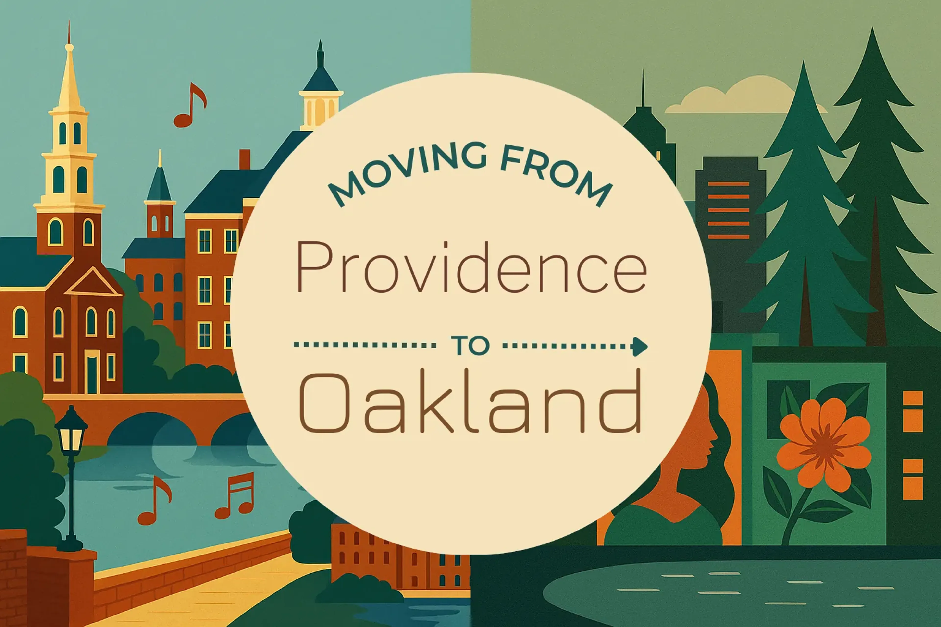 Side-by-side comparison of Providence to Oakland moving companies