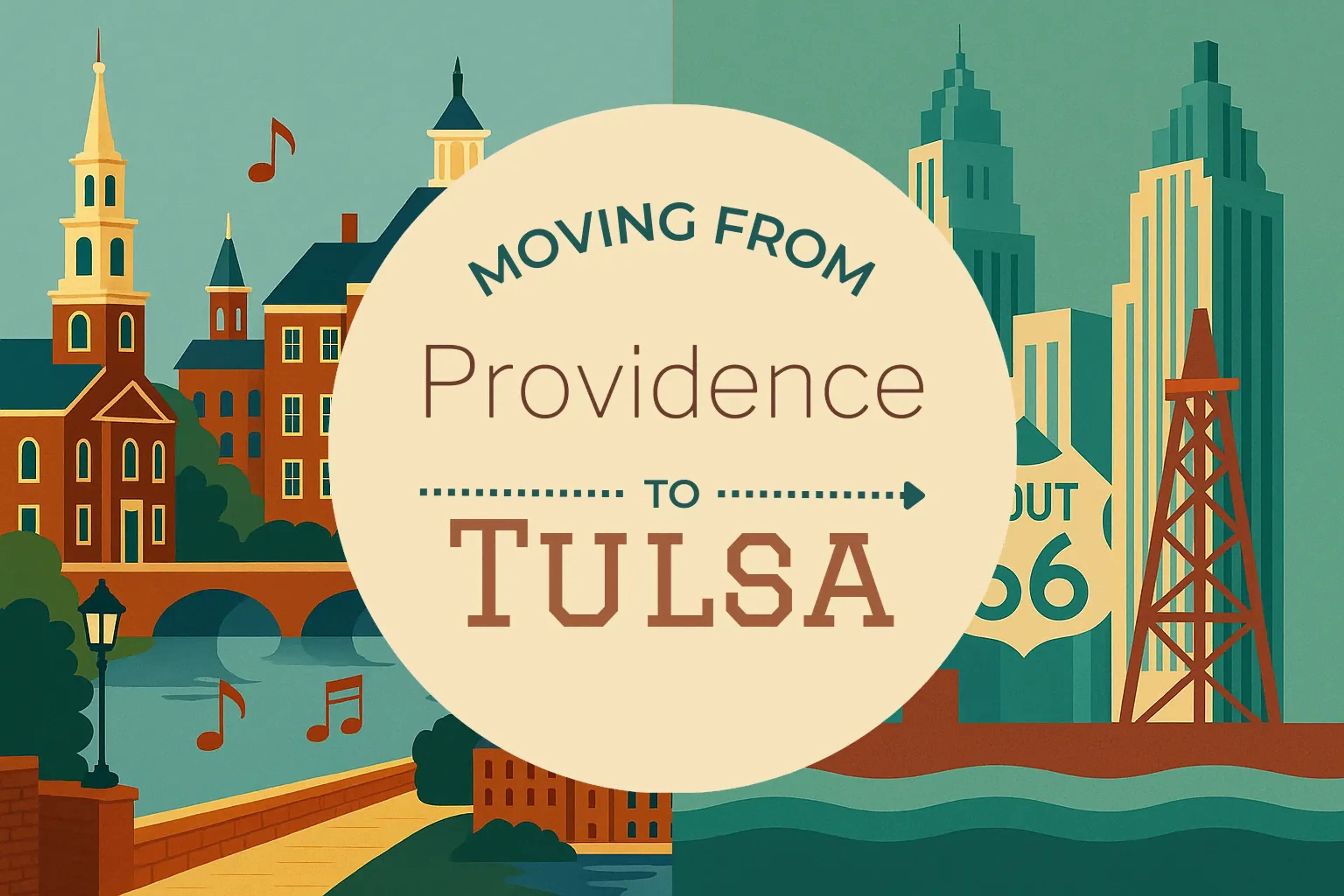 Side-by-side comparison of Providence to Tulsa moving companies