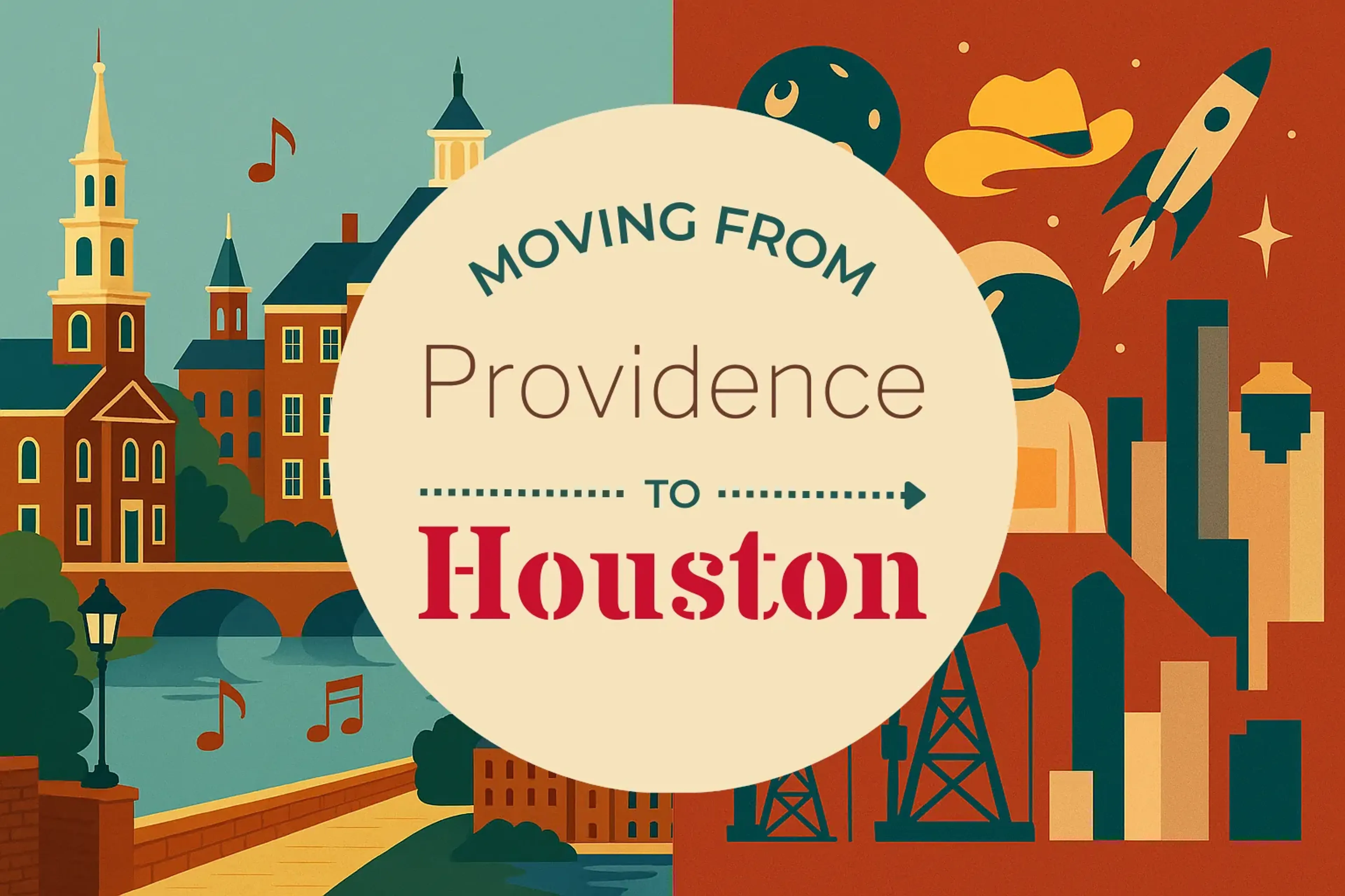 Side-by-side comparison of Providence to Houston moving companies