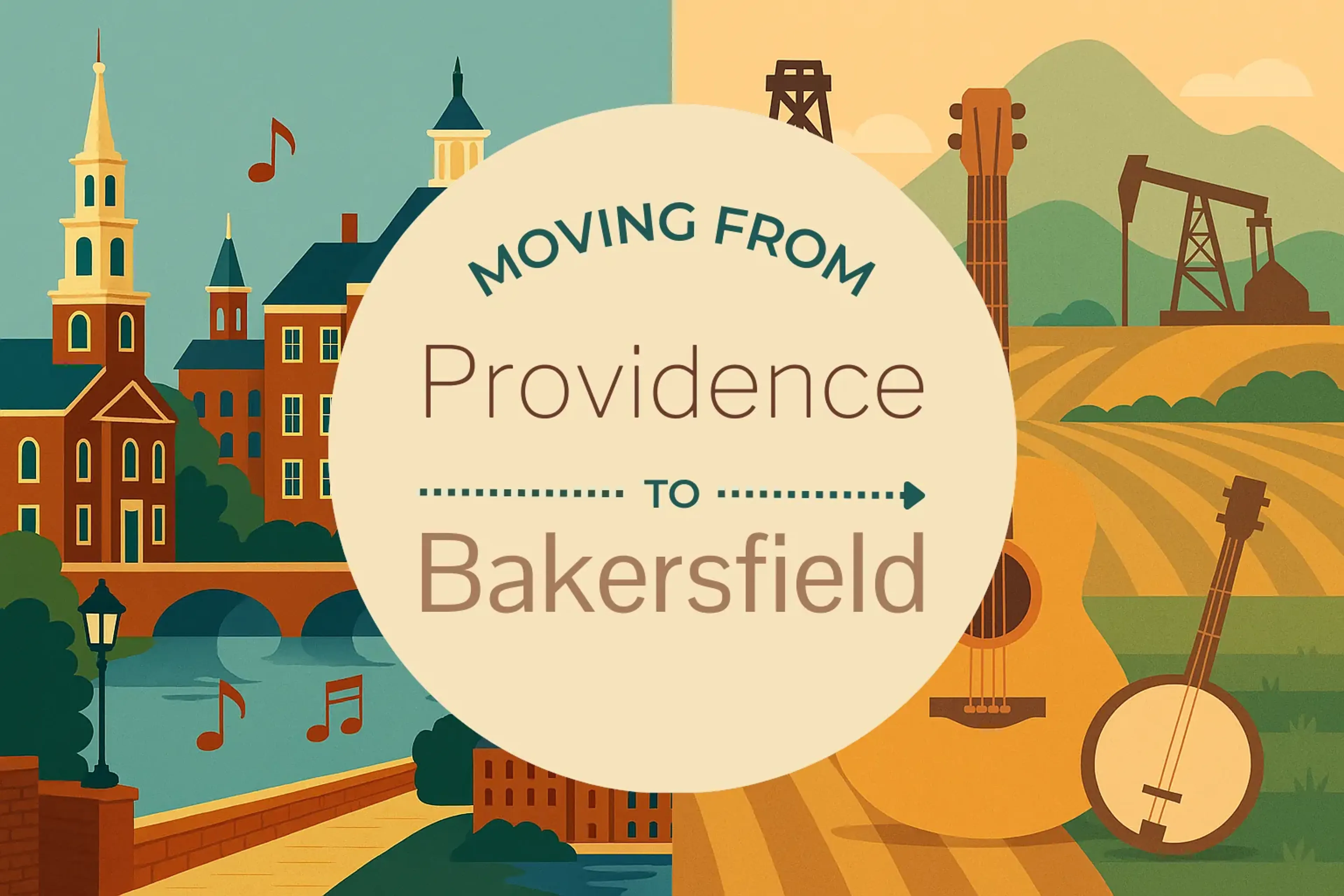 Side-by-side comparison of Providence to Bakersfield moving companies