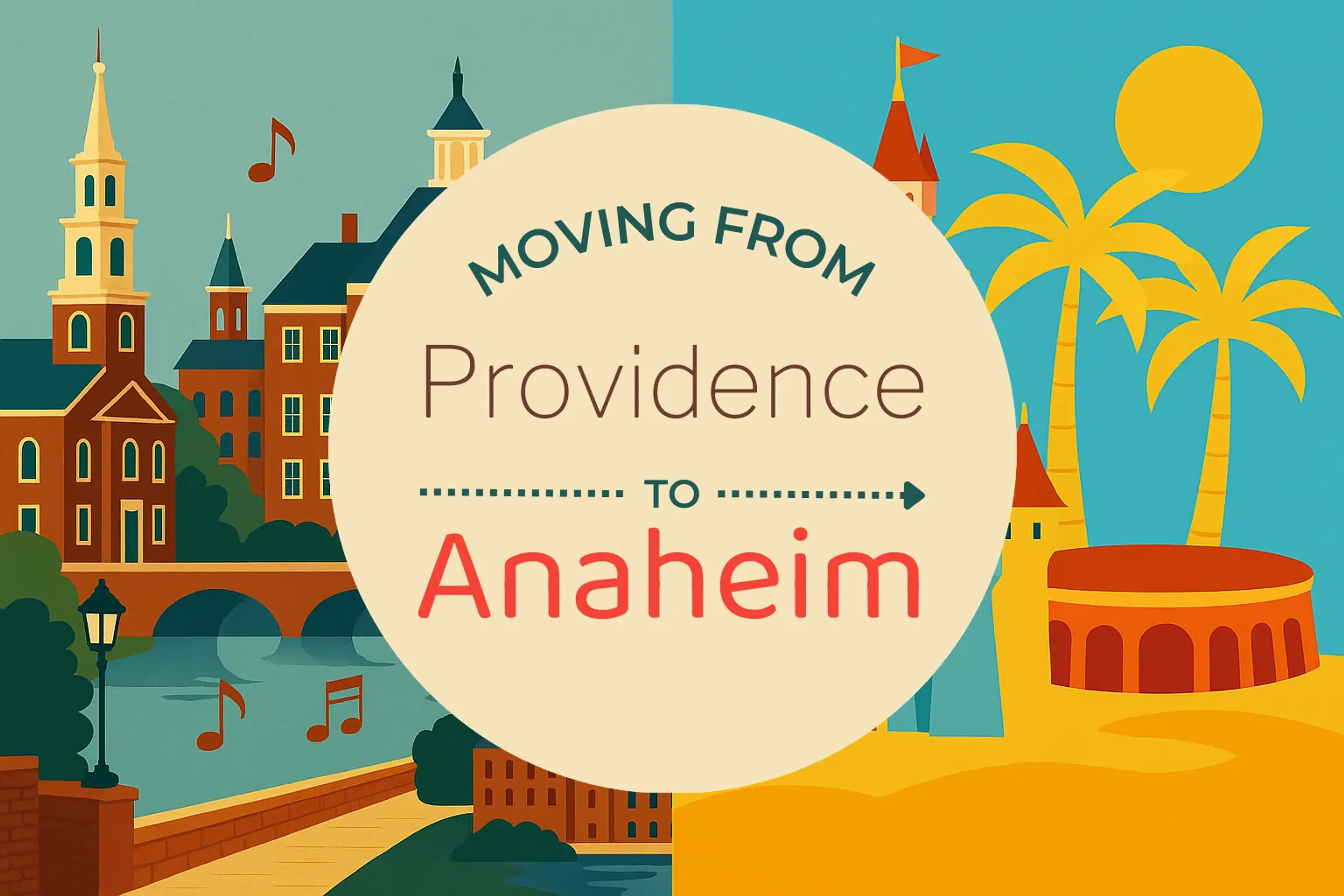 Side-by-side comparison of Providence to Anaheim moving companies