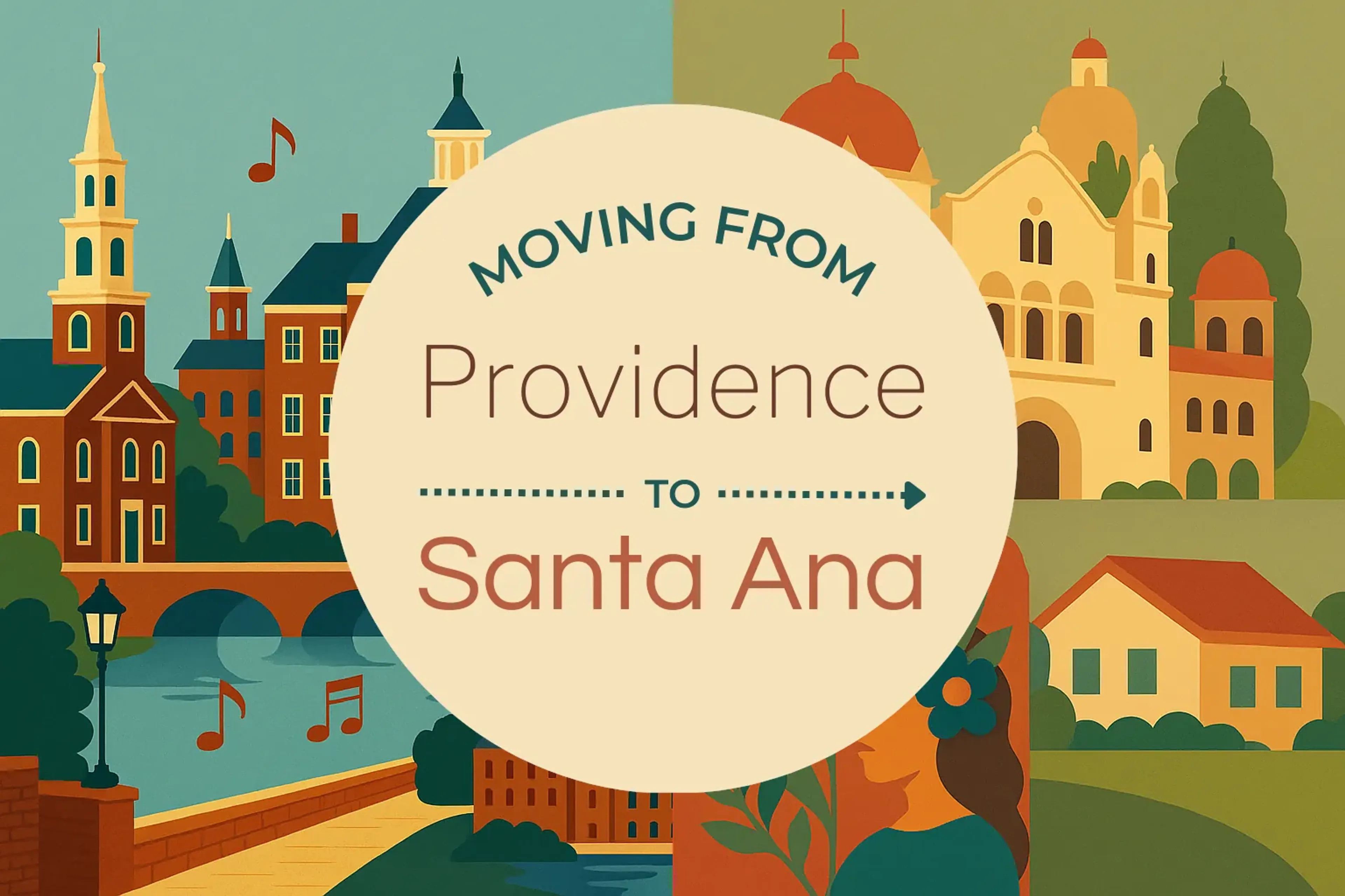 Side-by-side comparison of Providence to Santa Ana moving companies