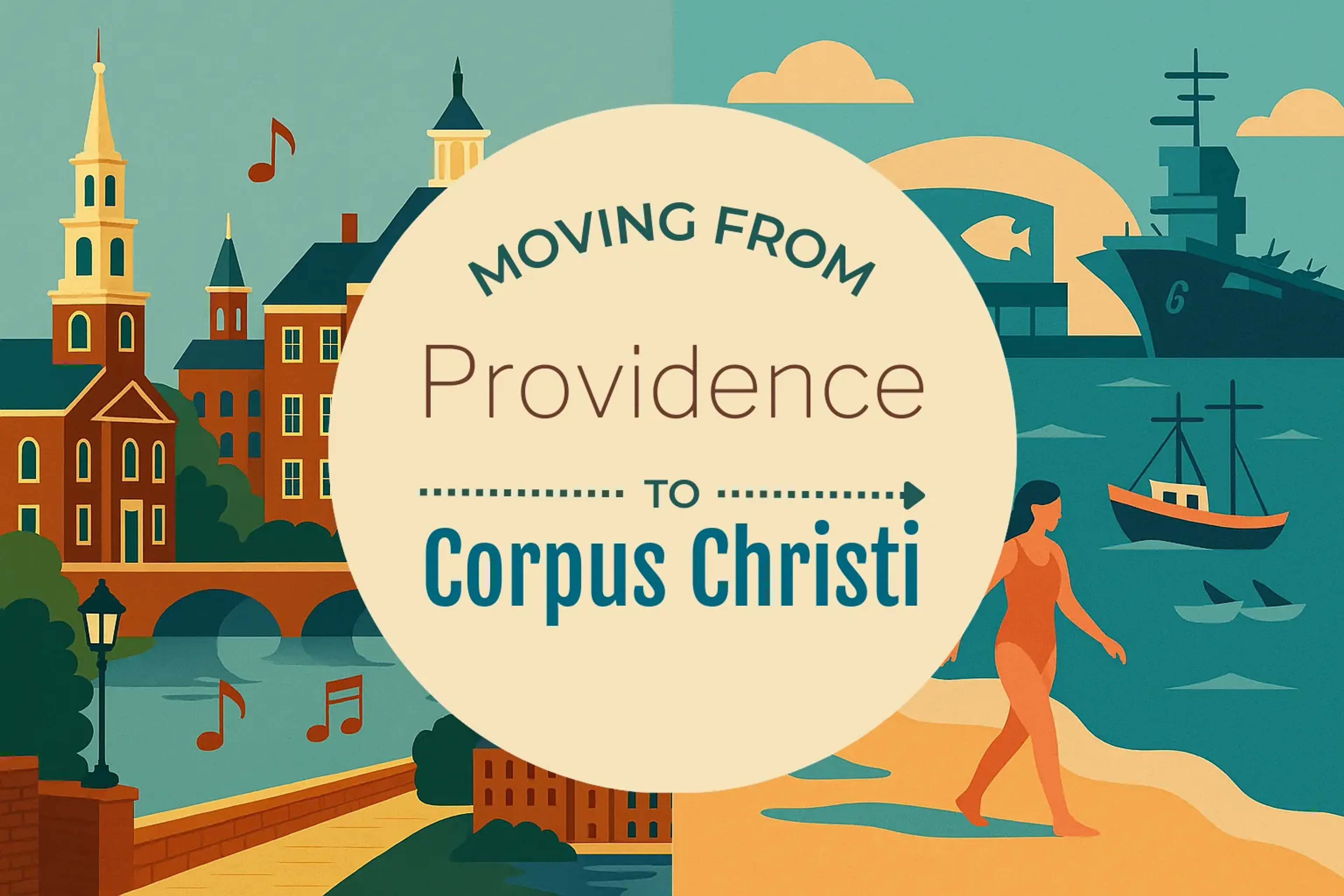Side-by-side comparison of Providence to Corpus Christi moving companies