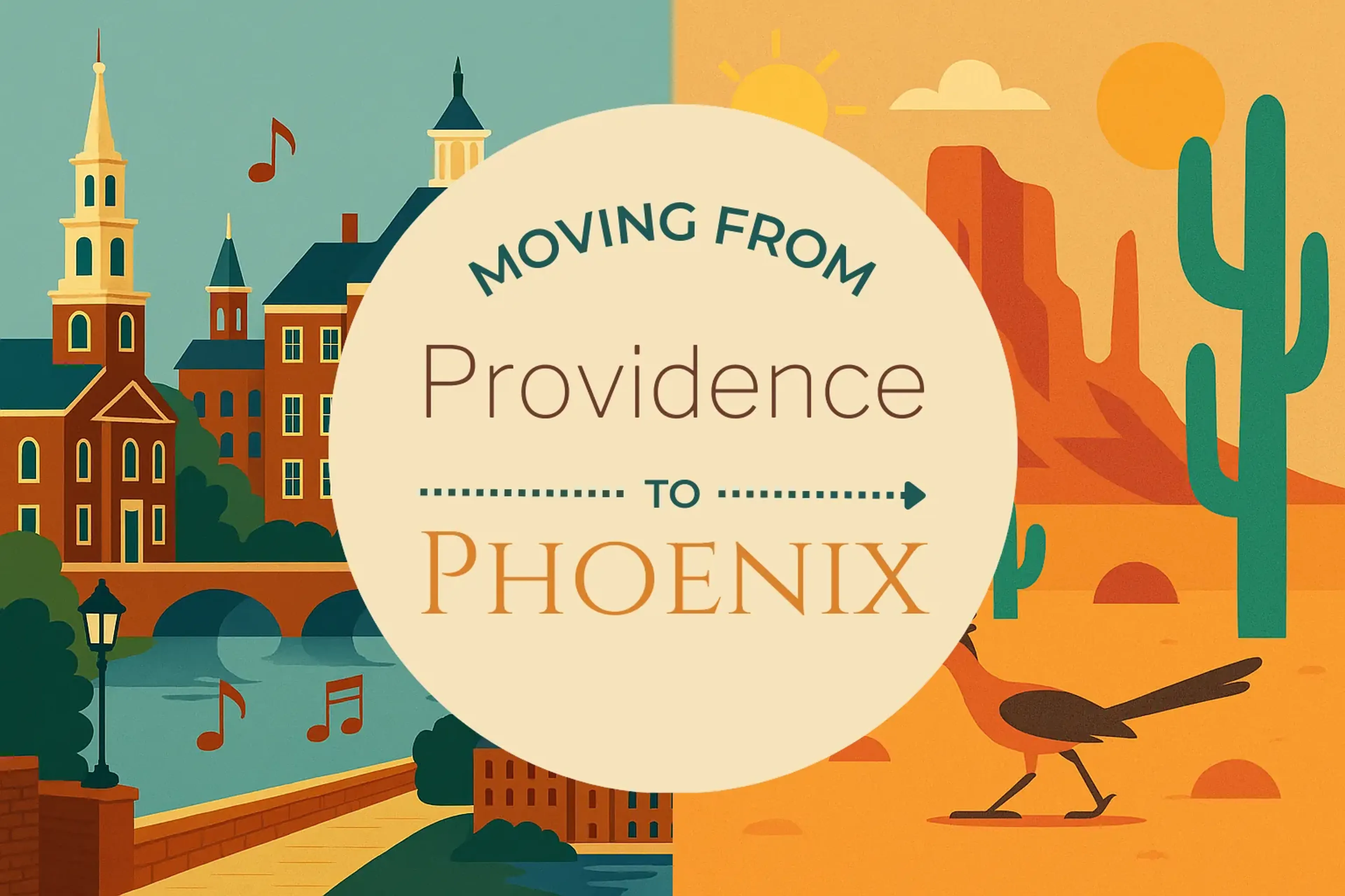 Side-by-side comparison of Providence to Phoenix moving companies