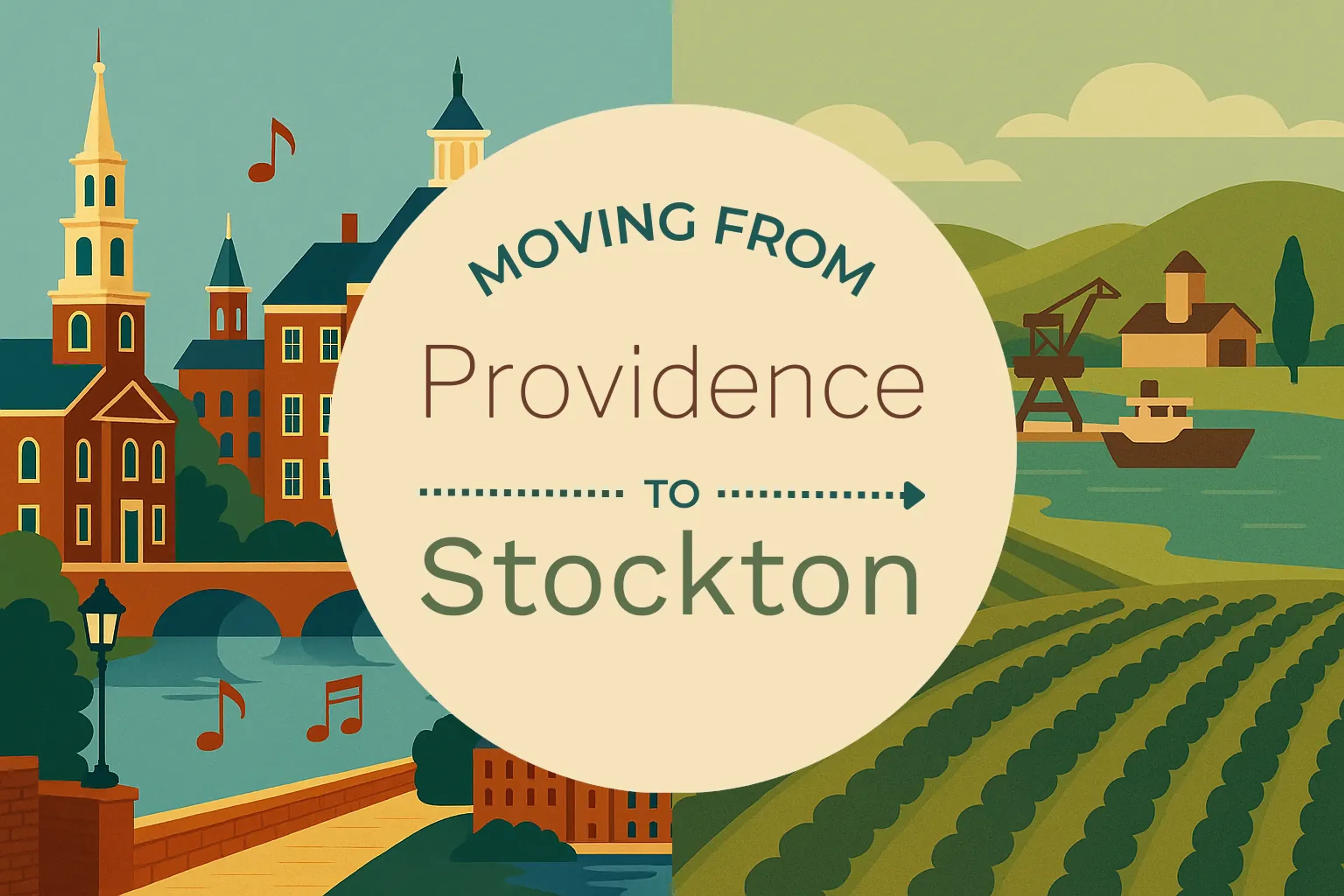 Side-by-side comparison of Providence to Stockton moving companies