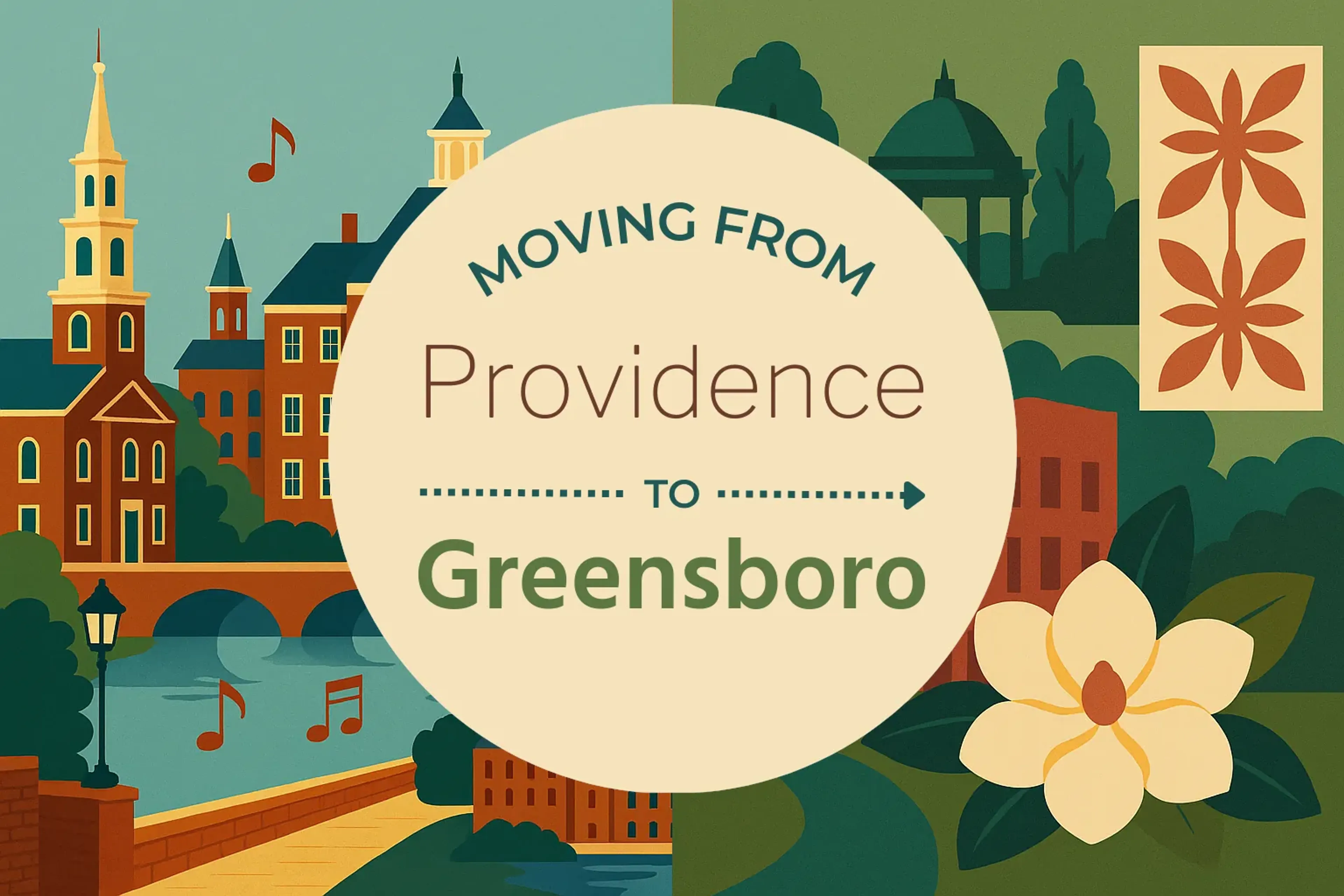 Side-by-side comparison of Providence to Greensboro moving companies