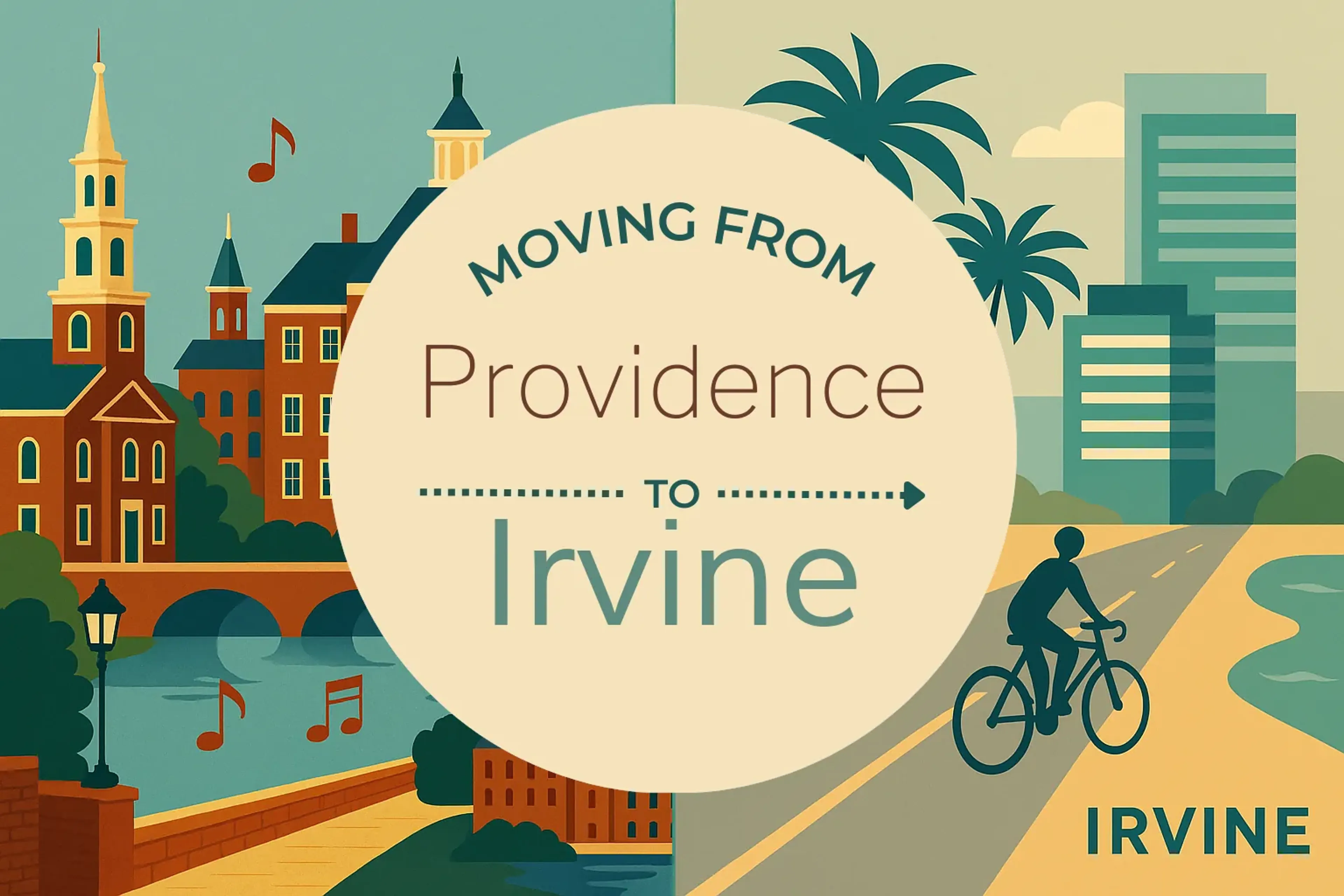 Side-by-side comparison of Providence to Irvine moving companies