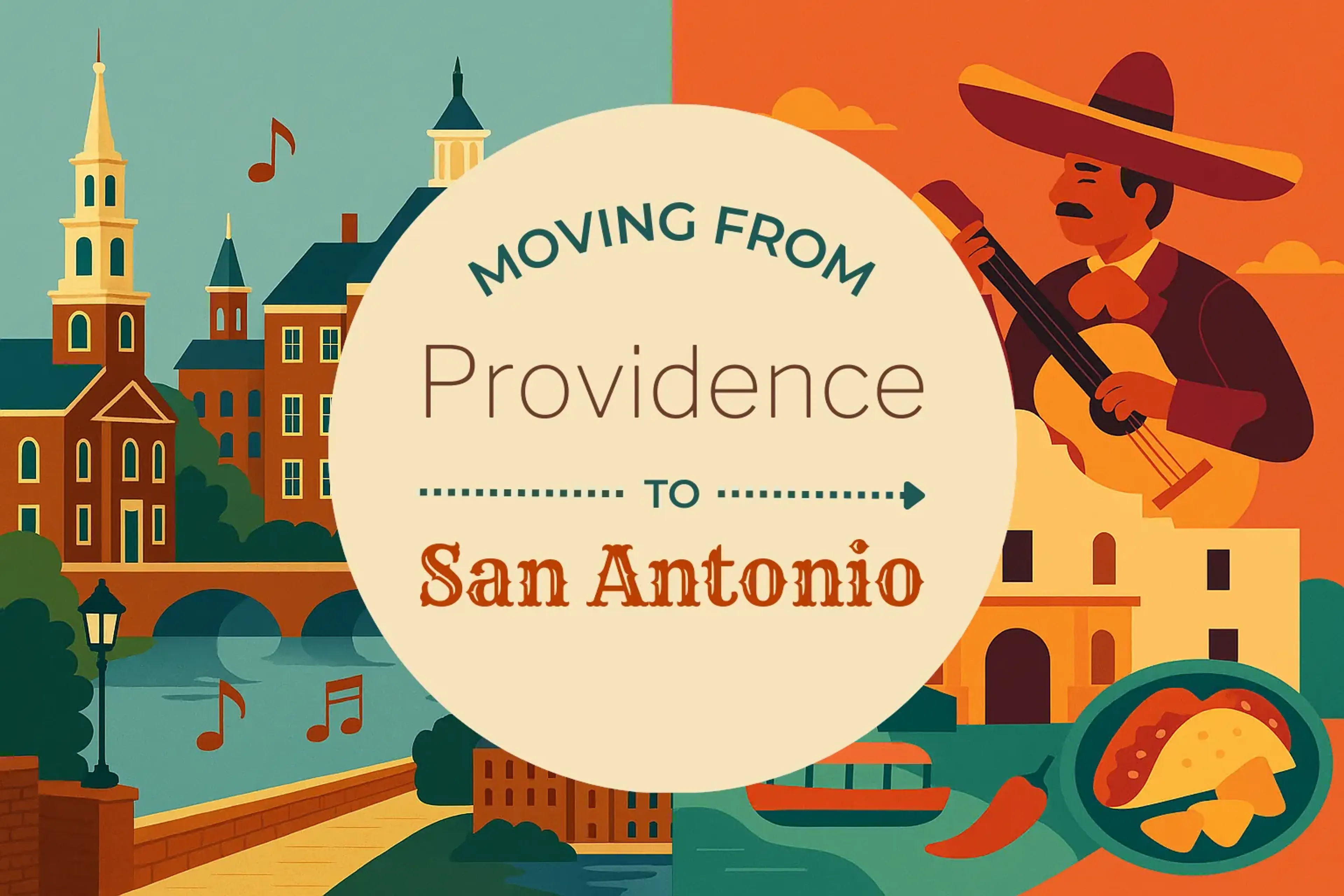 Side-by-side comparison of Providence to San Antonio moving companies