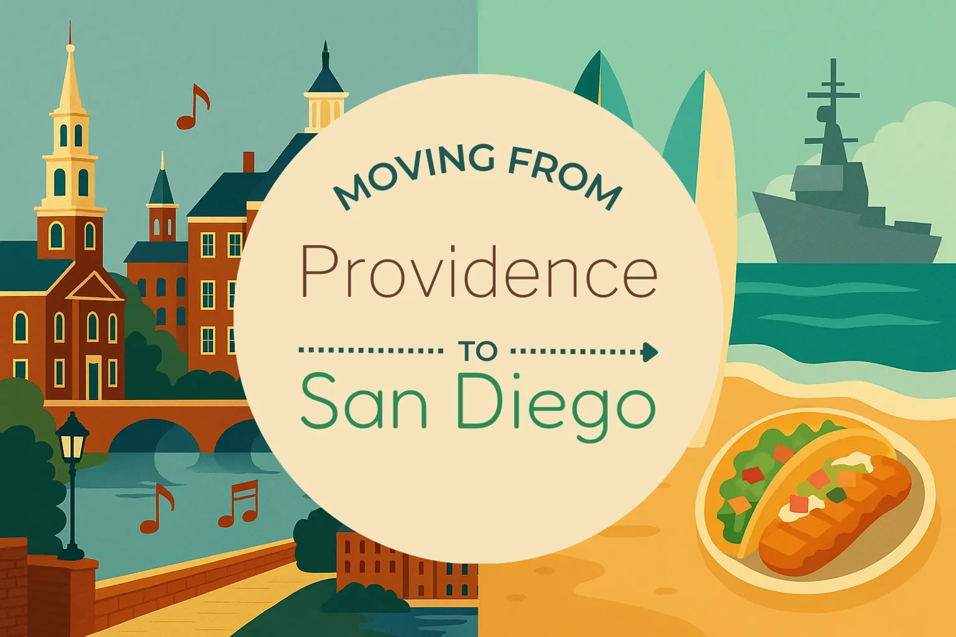Side-by-side comparison of Providence to San Diego moving companies