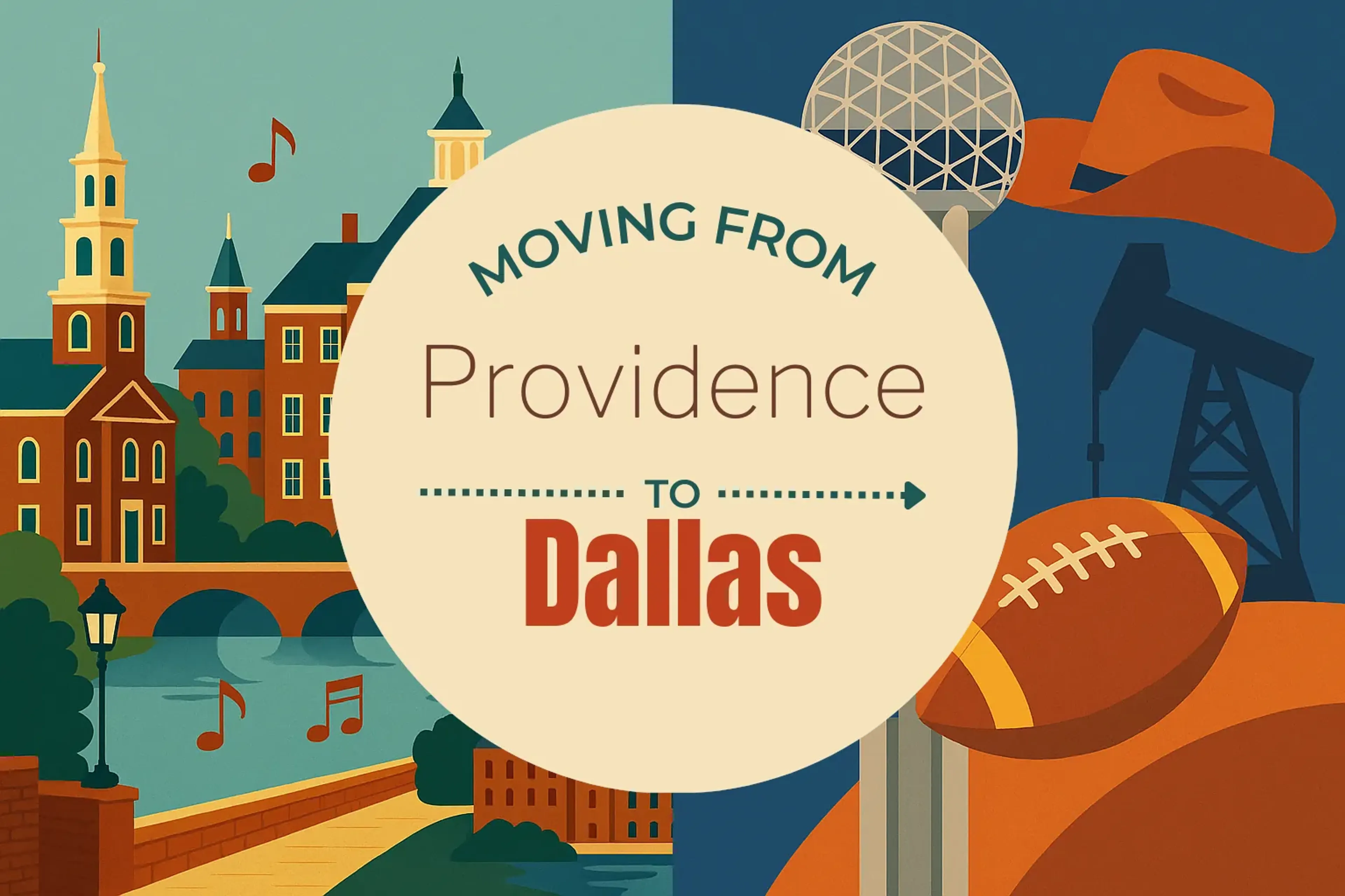 Side-by-side comparison of Providence to Dallas moving companies