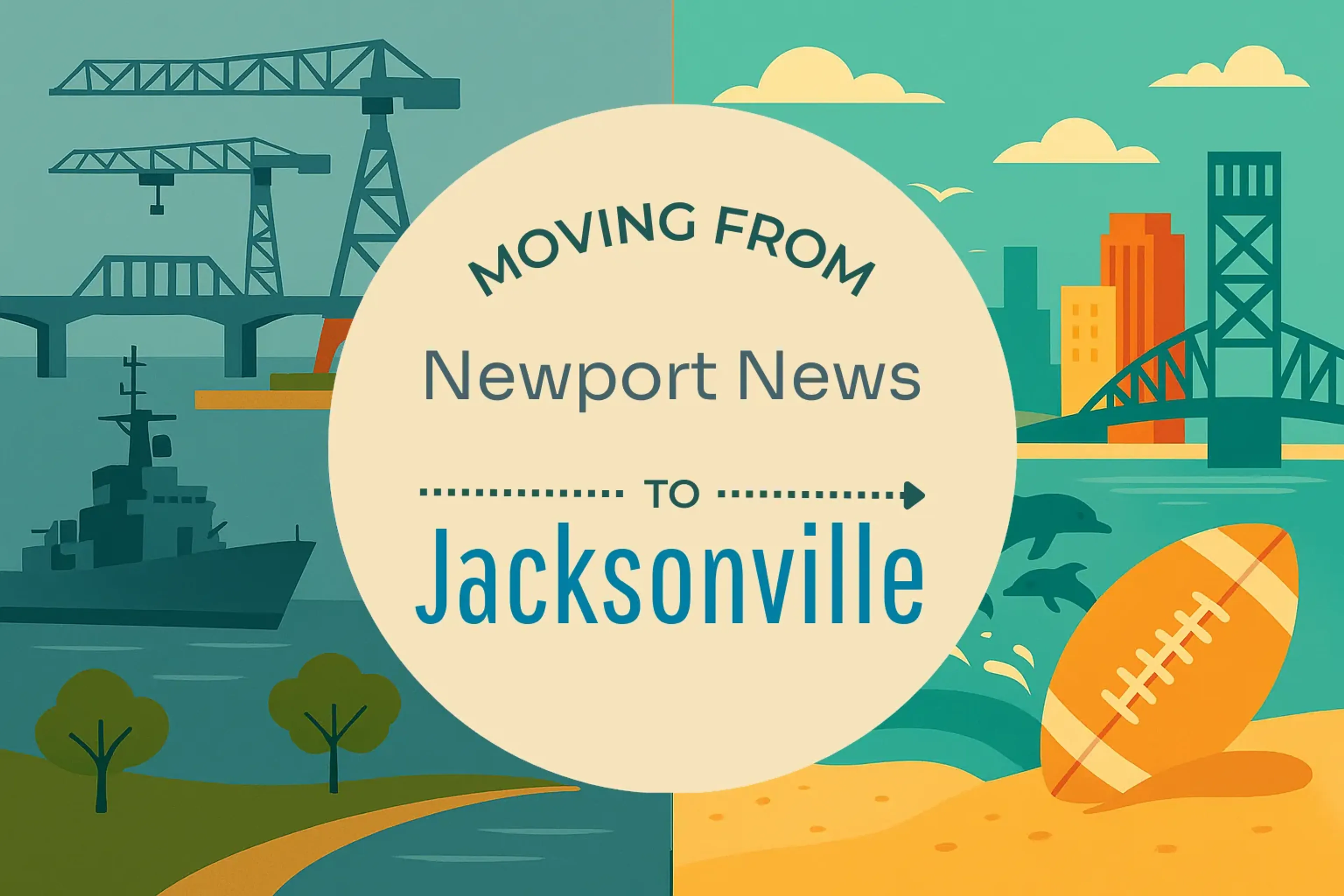 Side-by-side comparison of Newport News to Jacksonville moving companies