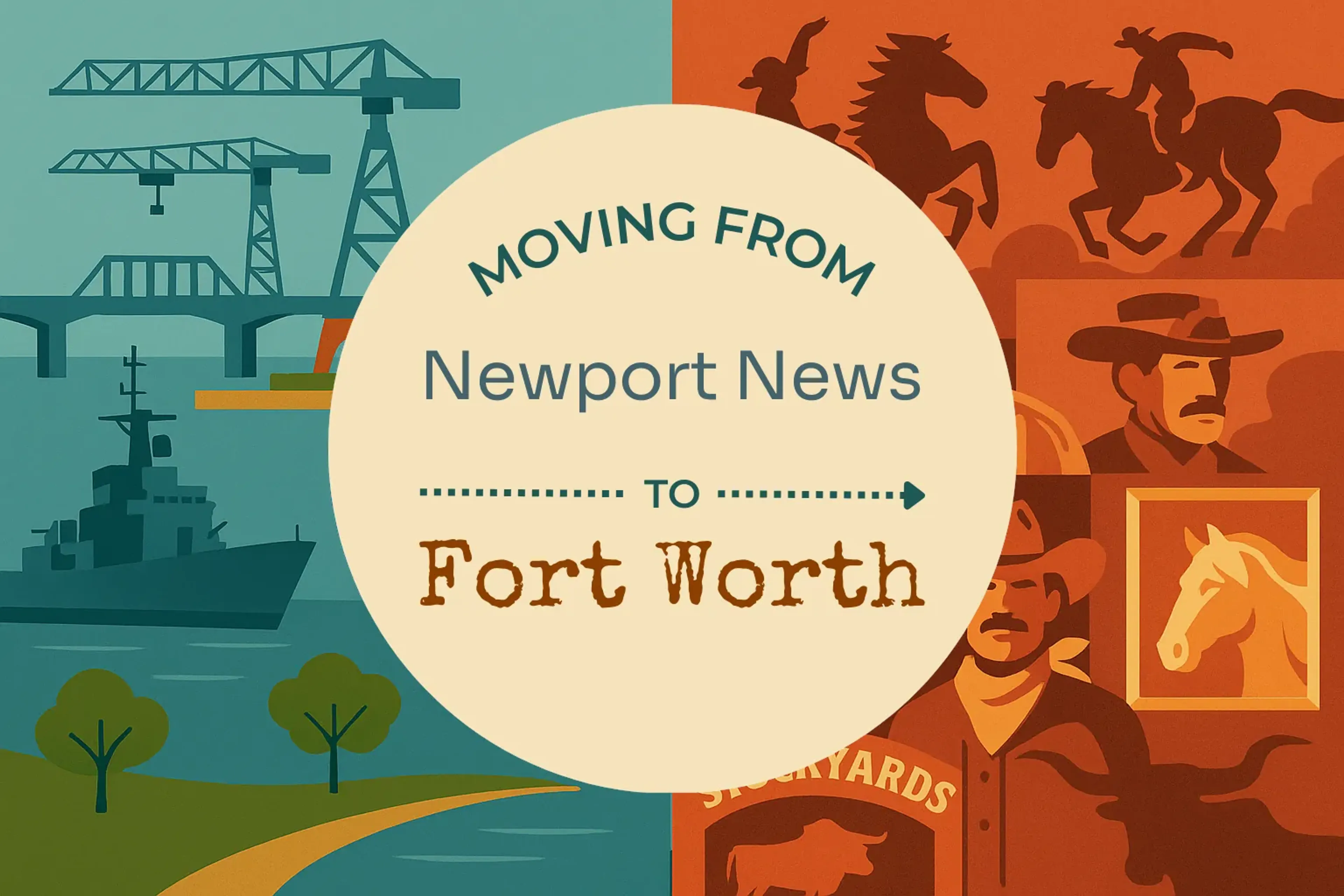Side-by-side comparison of Newport News to Fort Worth moving companies