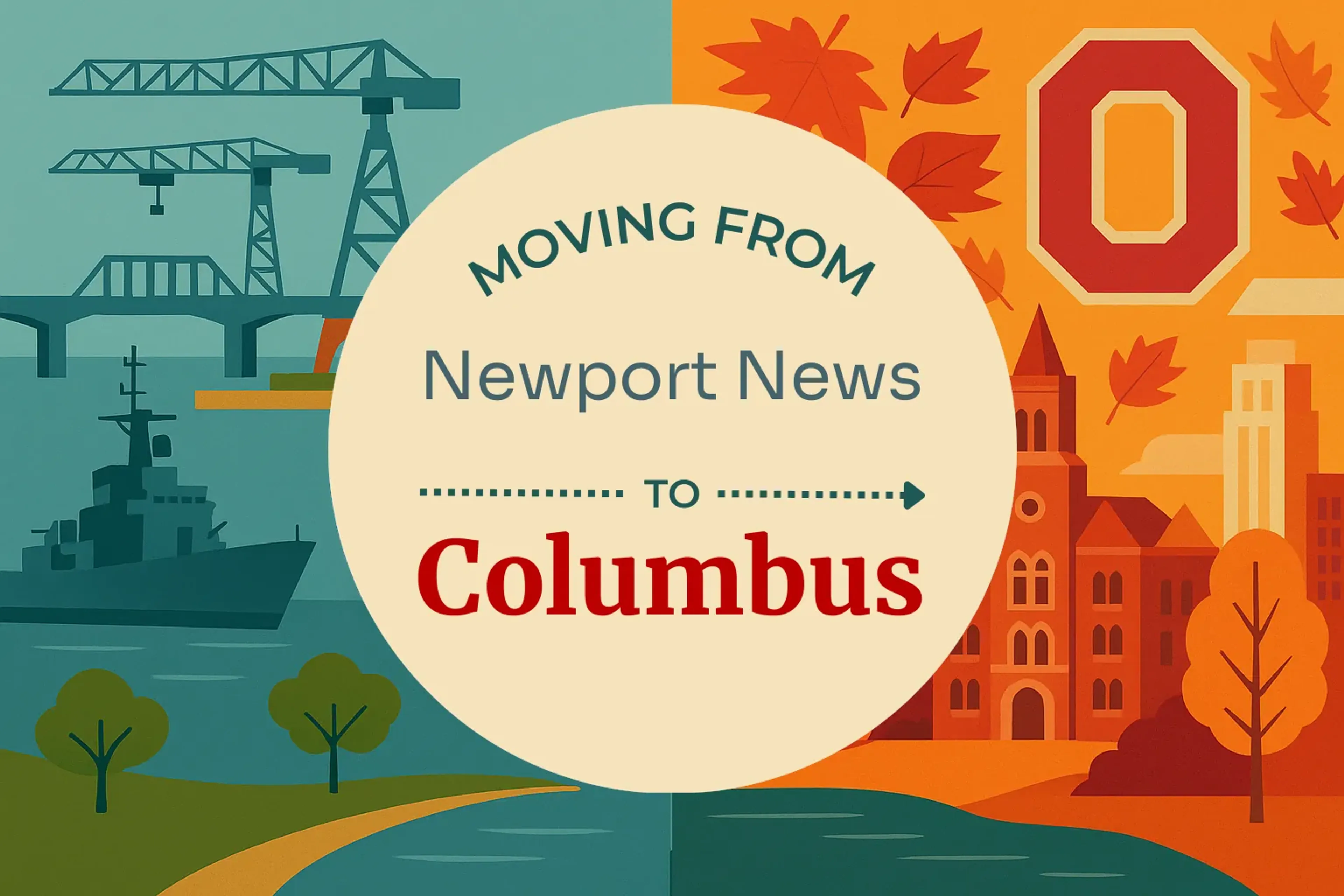 Side-by-side comparison of Newport News to Columbus moving companies