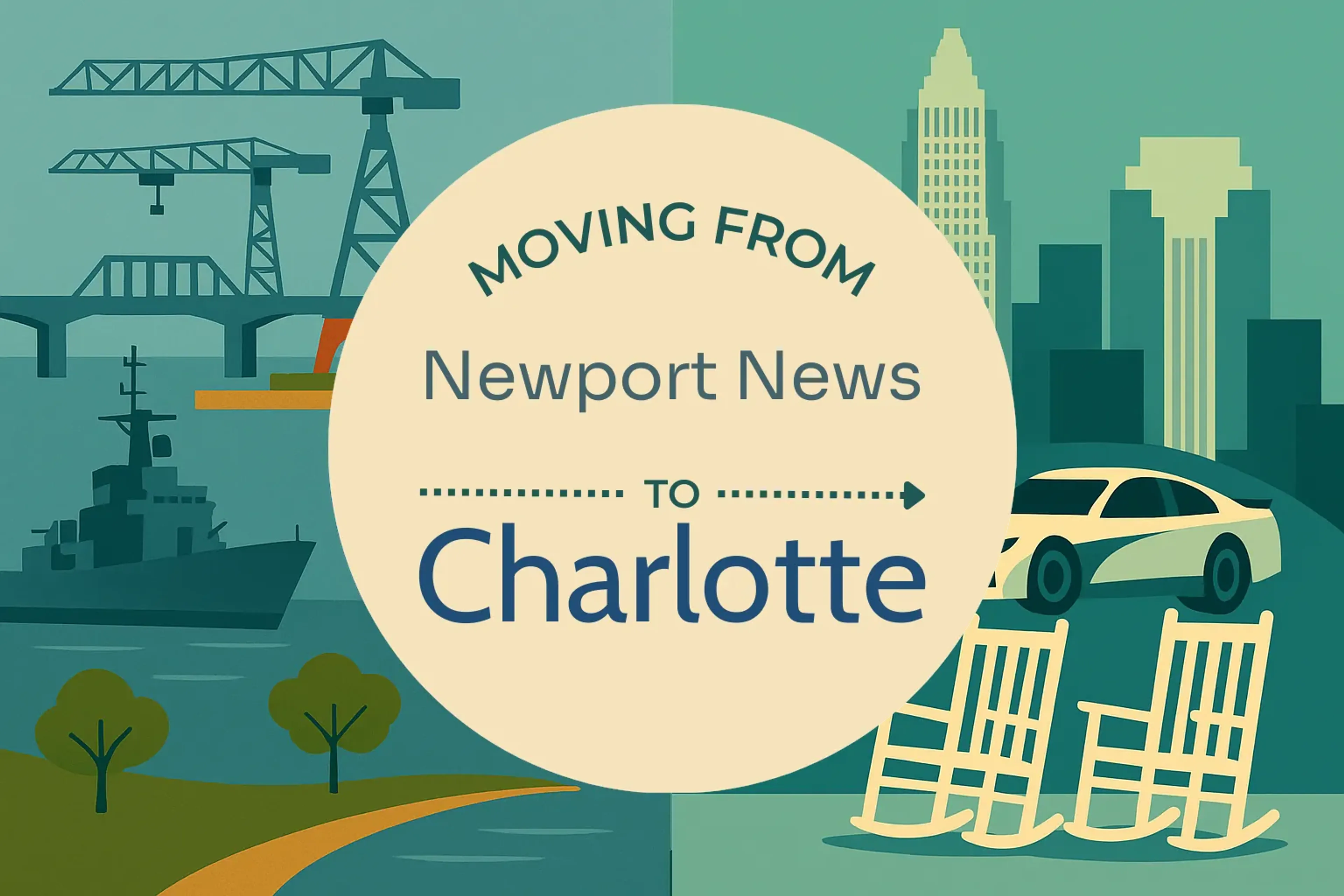 Side-by-side comparison of Newport News to Charlotte moving companies