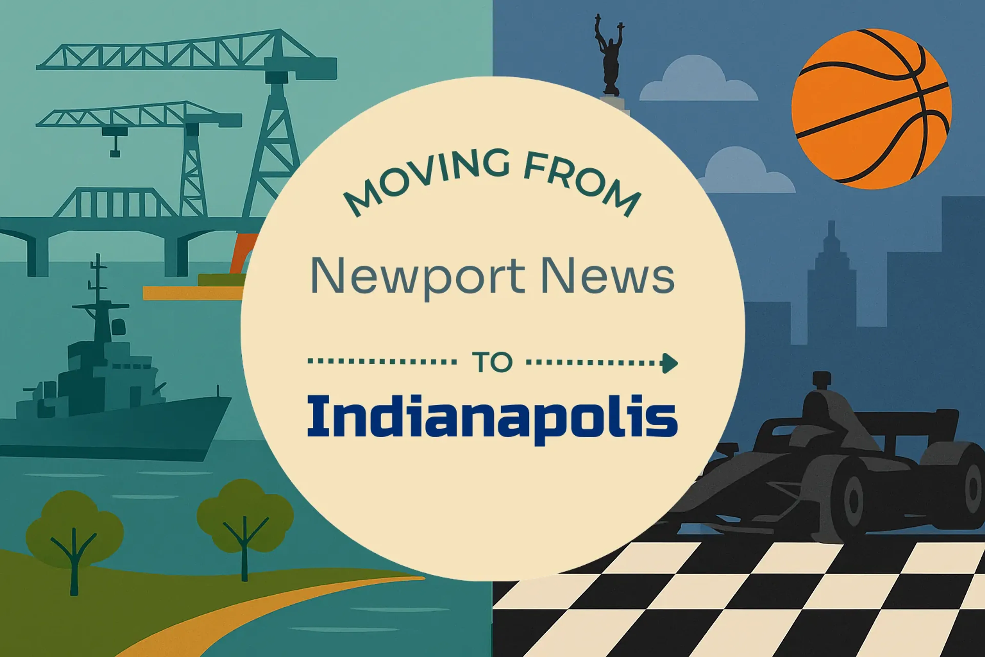 Side-by-side comparison of Newport News to Indianapolis moving companies