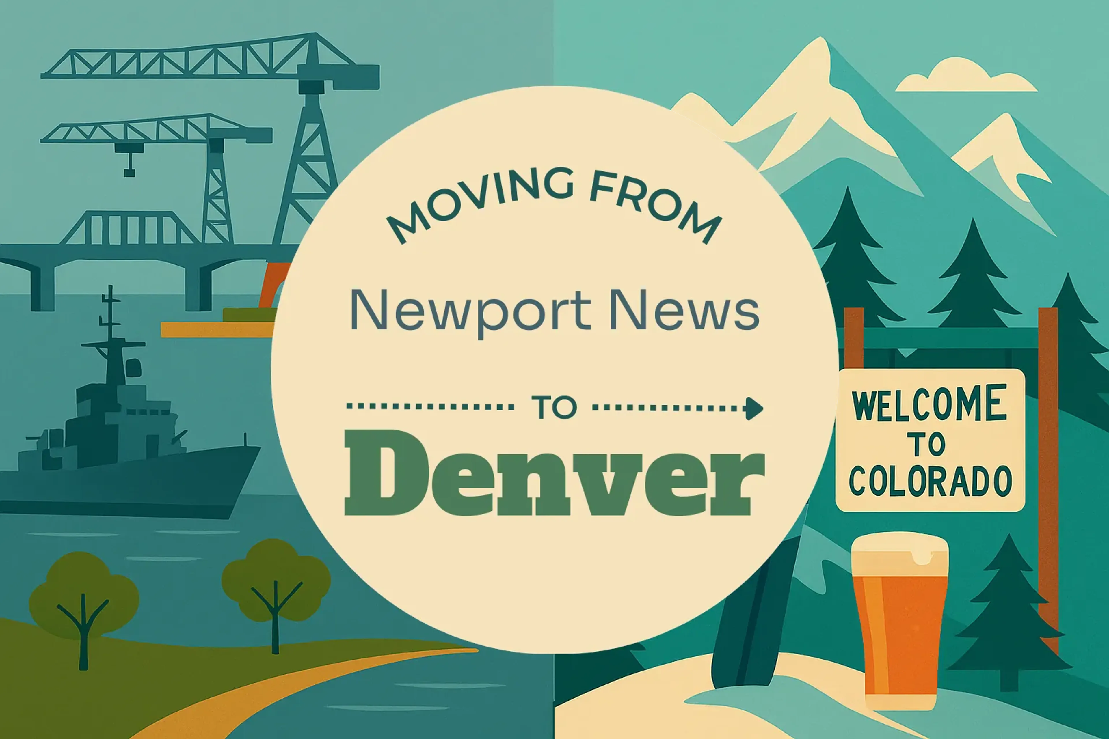 Side-by-side comparison of Newport News to Denver moving companies