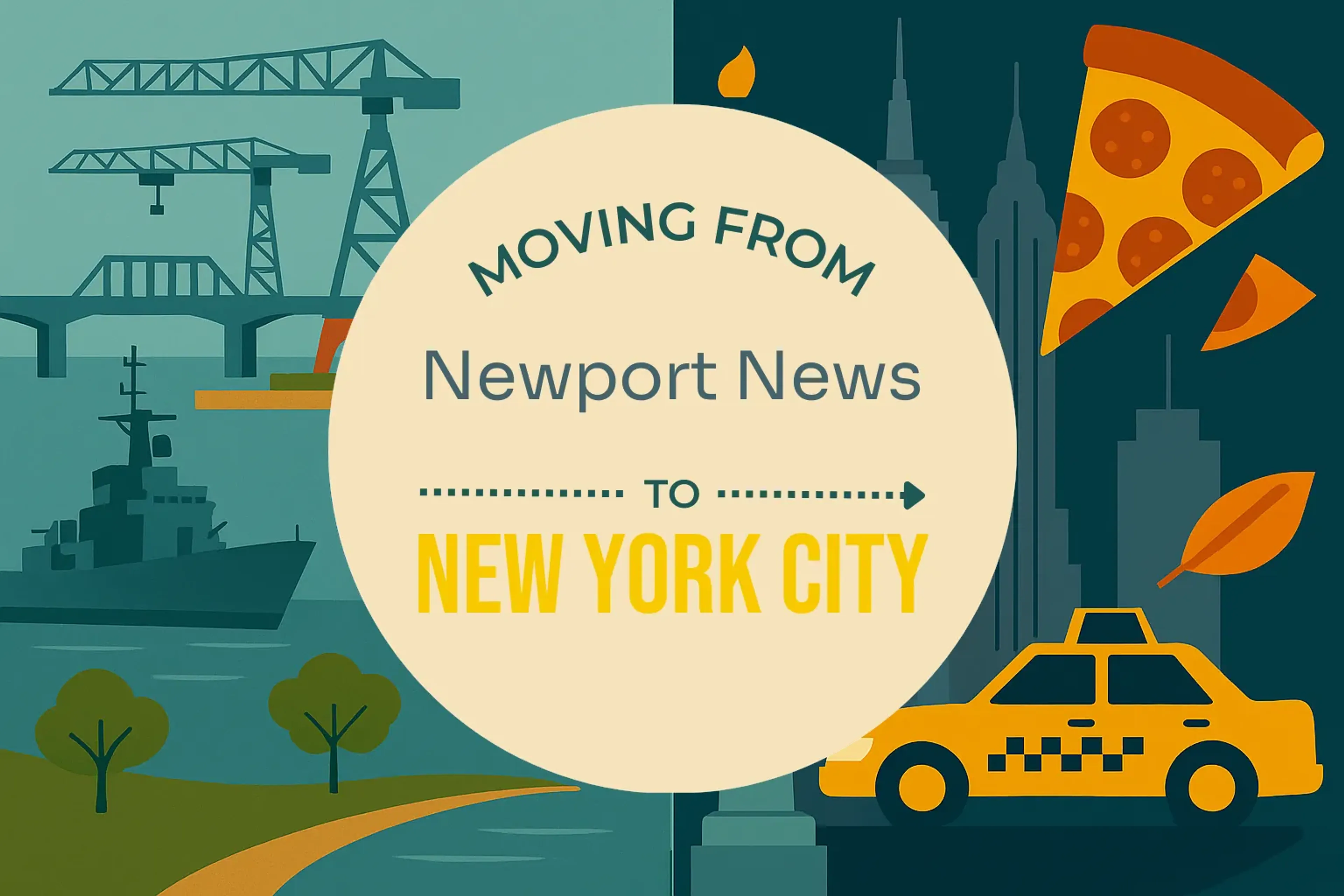 Side-by-side comparison of Newport News to New York City moving companies