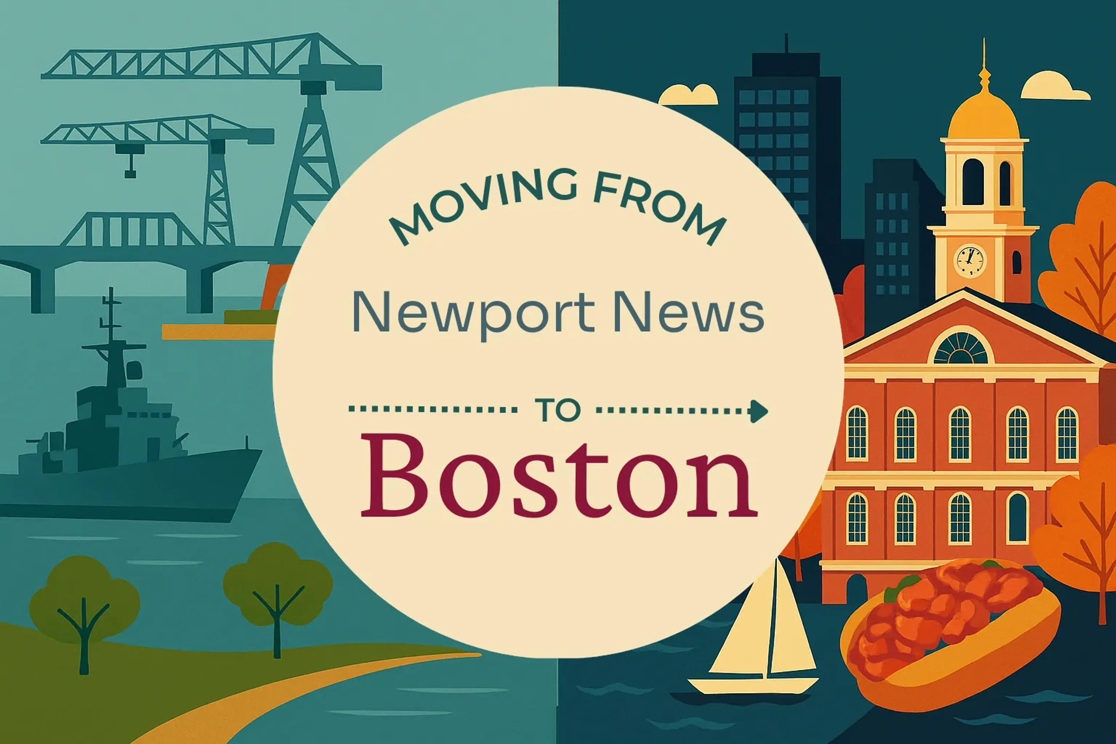 Side-by-side comparison of Newport News to Boston moving companies