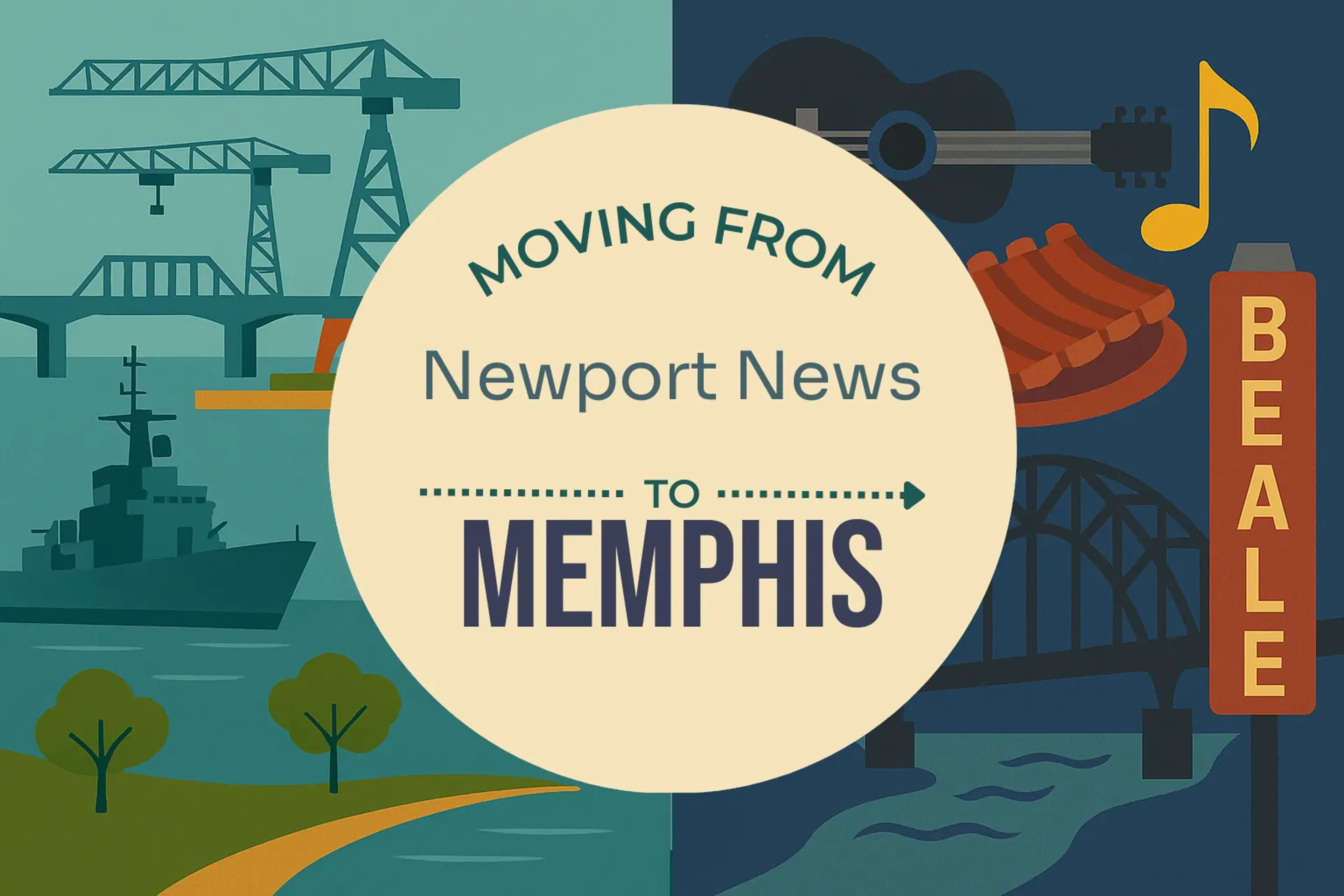 Side-by-side comparison of Newport News to Memphis moving companies