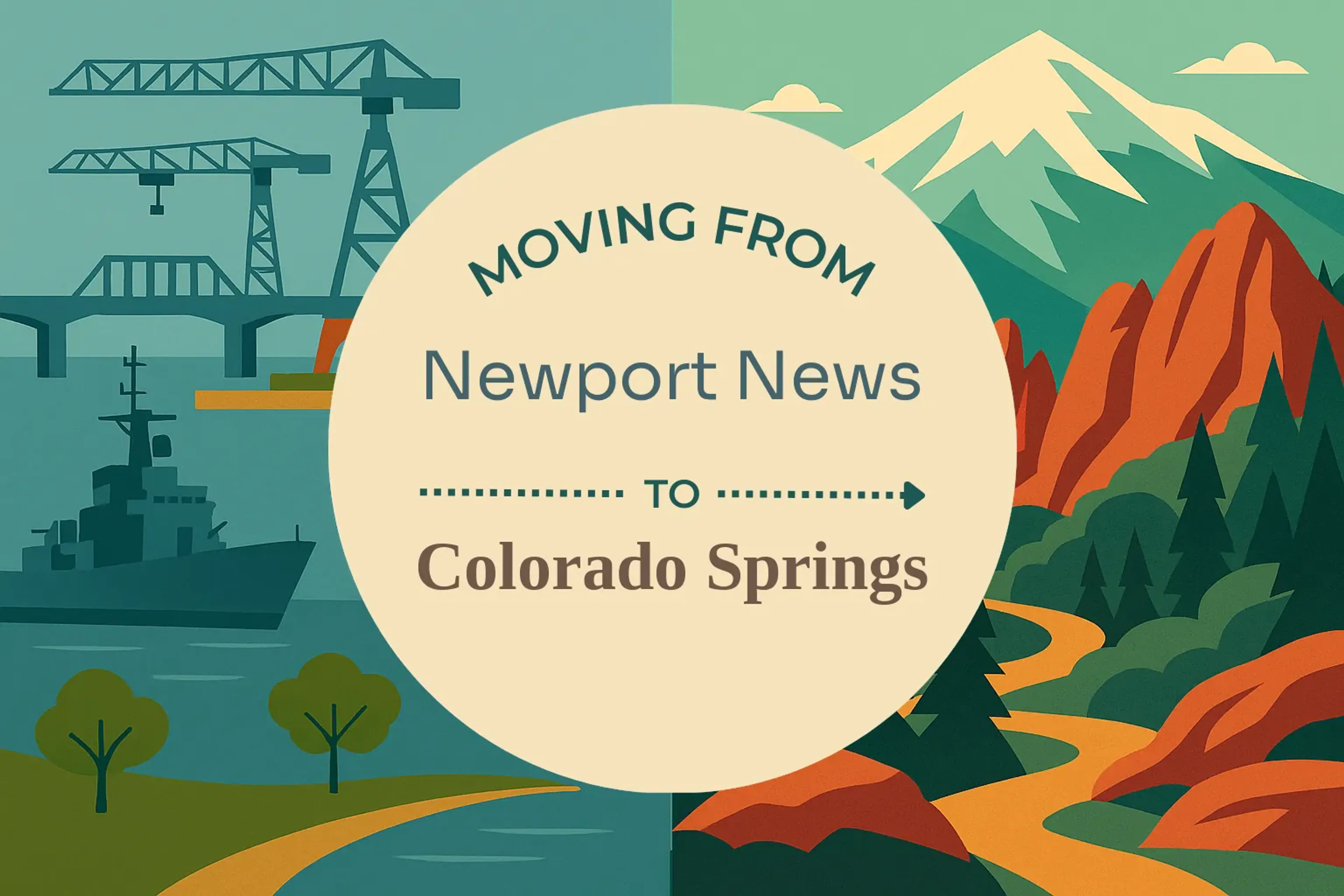 Side-by-side comparison of Newport News to Colorado Springs moving companies