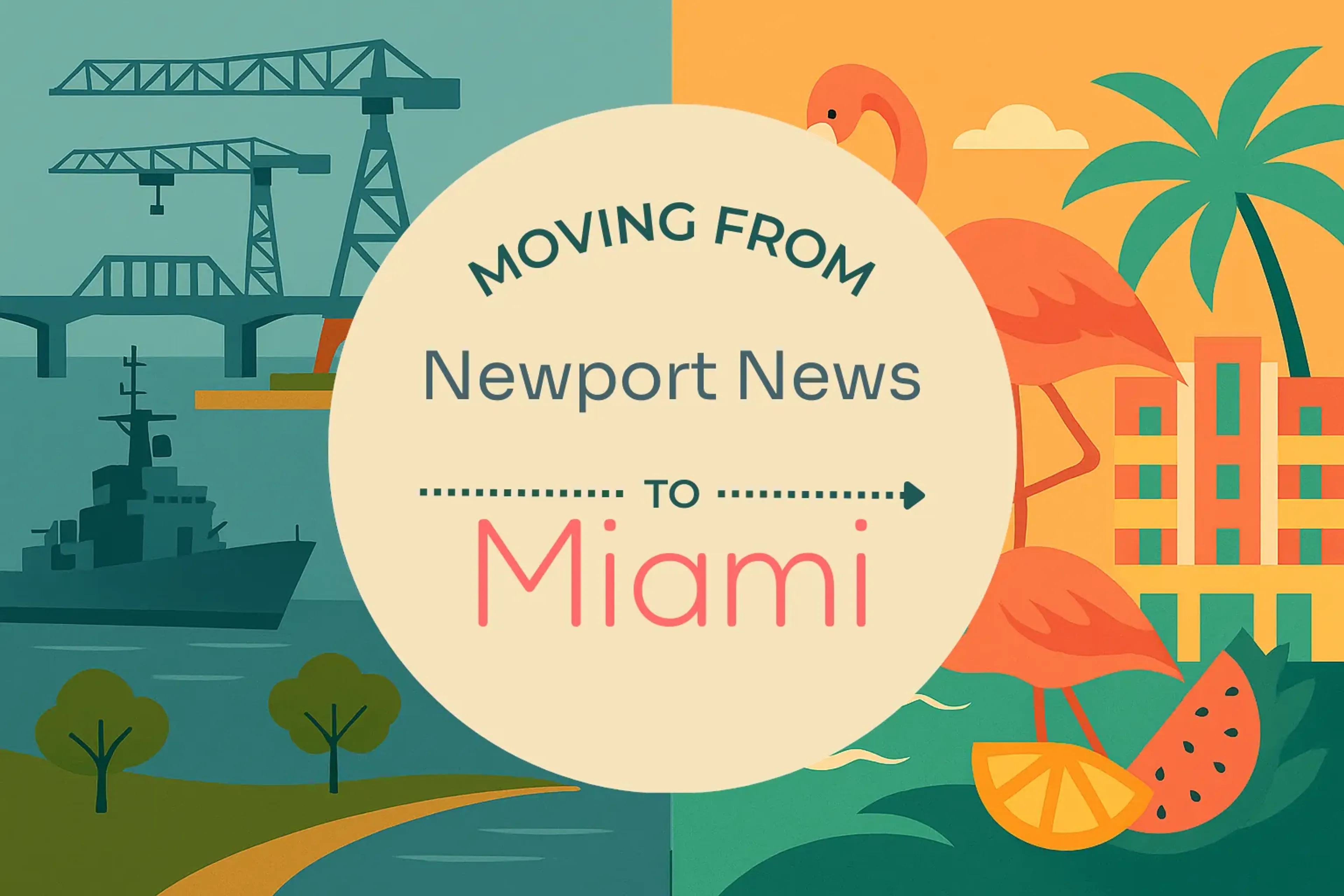 Side-by-side comparison of Newport News to Miami moving companies